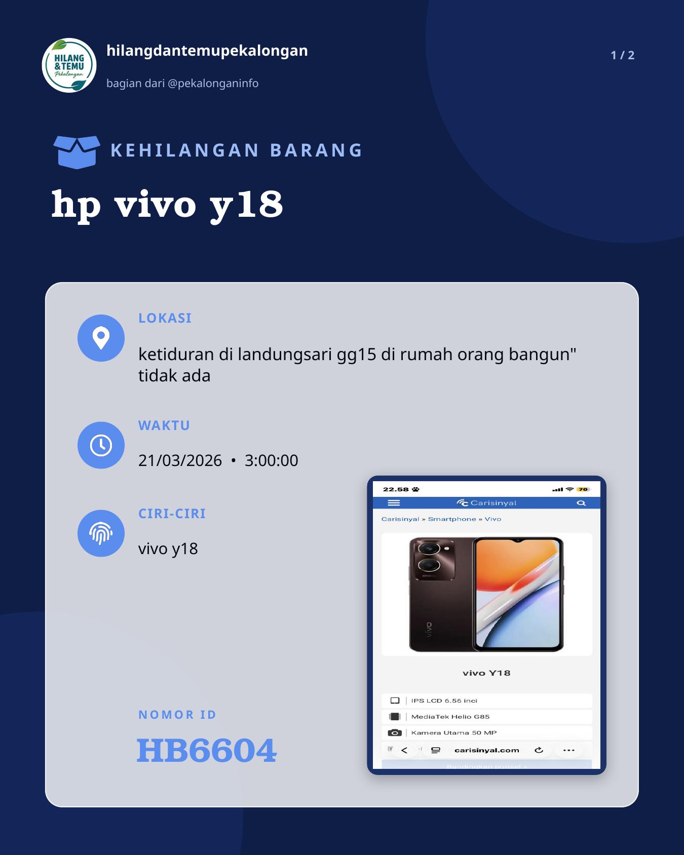 Slide 1 laporan hp vivo y18