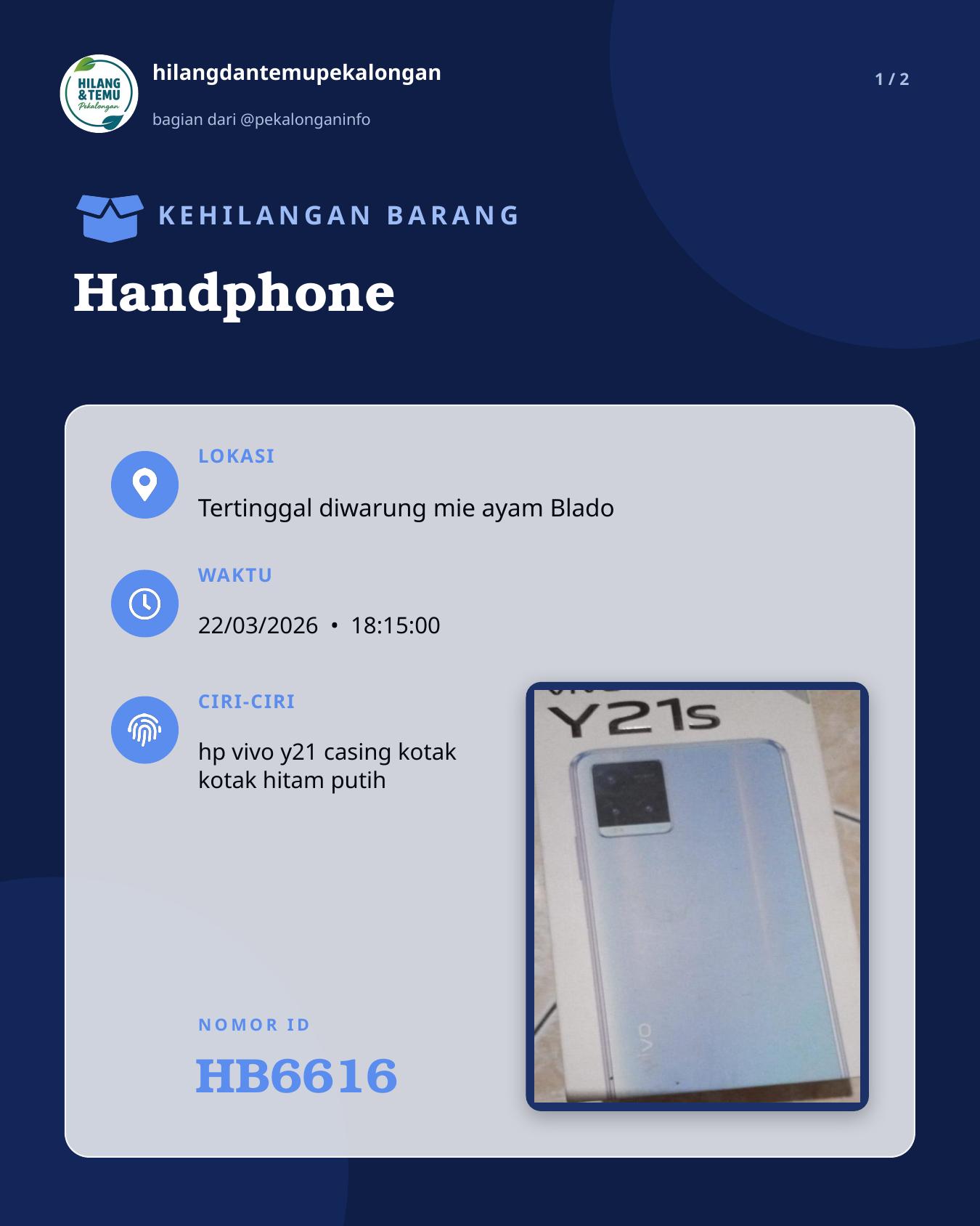 Slide 1 laporan Handphone