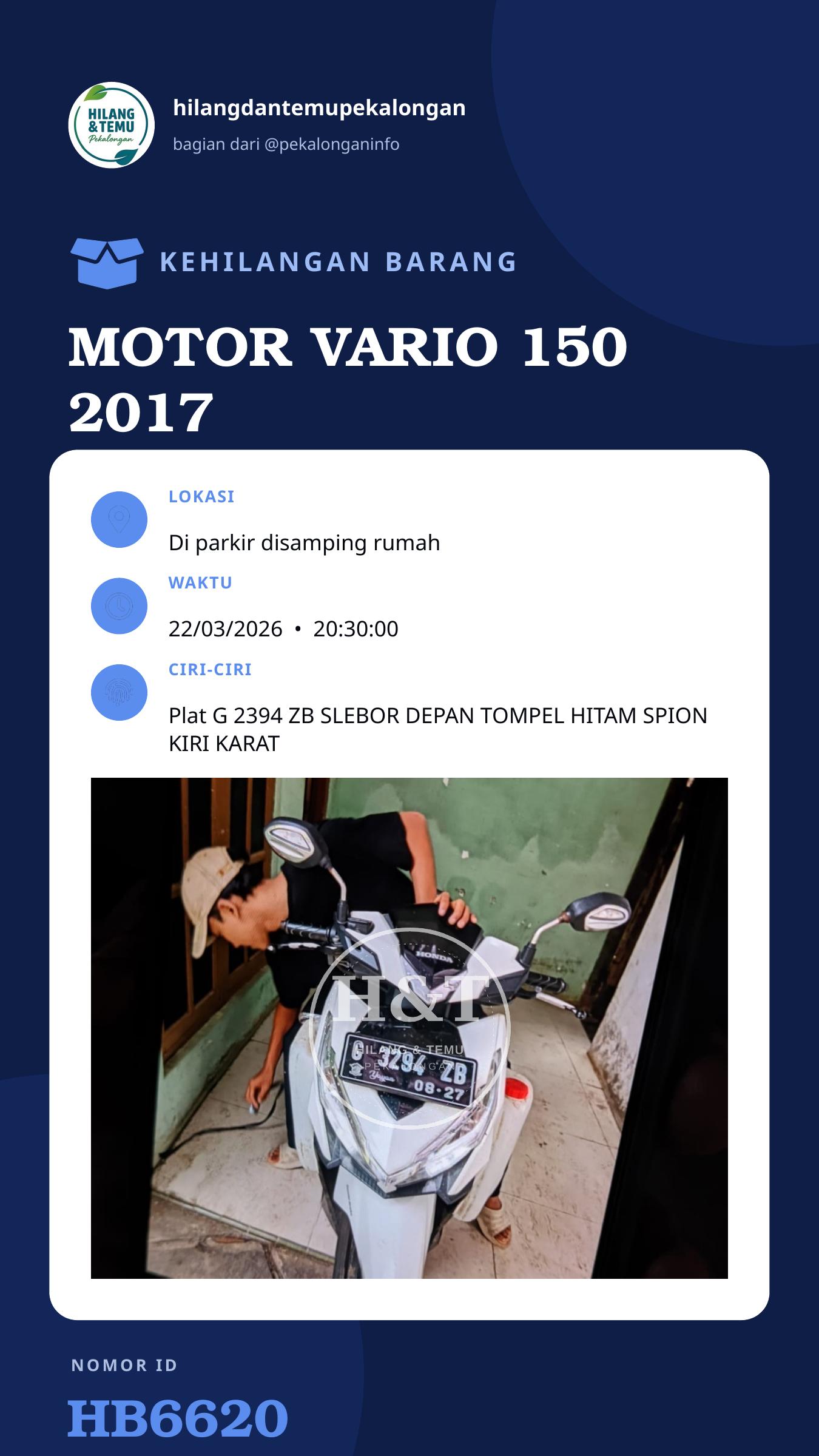 Story 9:16 laporan MOTOR VARIO 150 2017