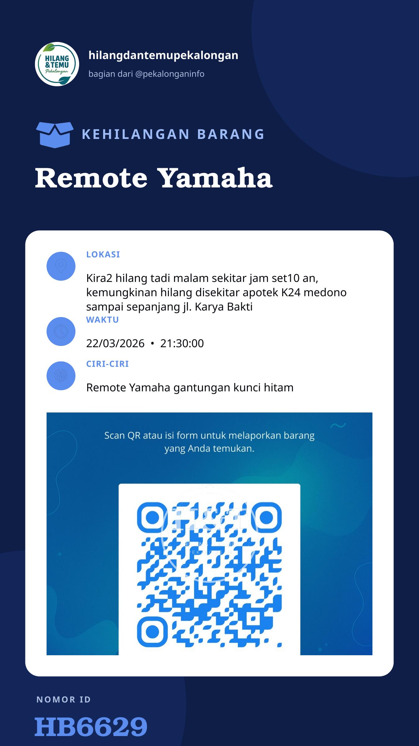 Story 9:16 laporan Remote Yamaha