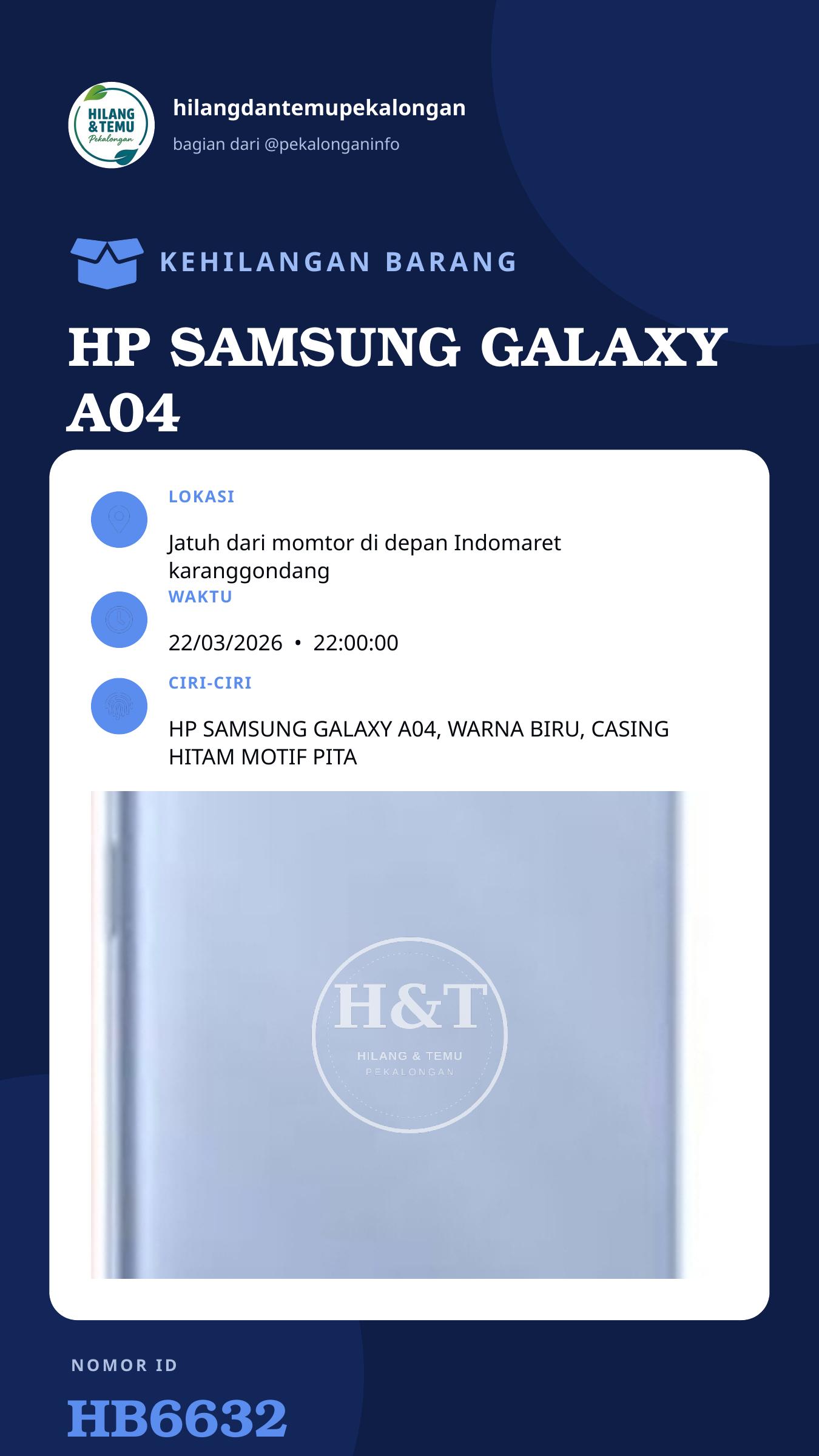Story 9:16 laporan HP SAMSUNG GALAXY A04