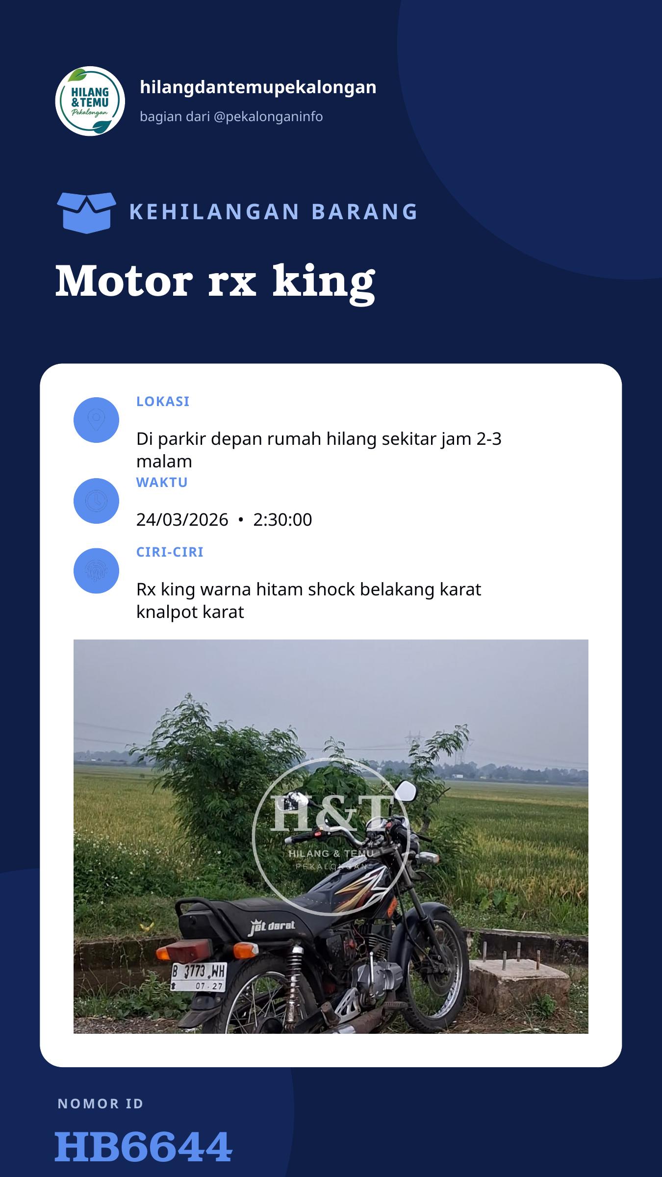 Story 9:16 laporan Motor rx king