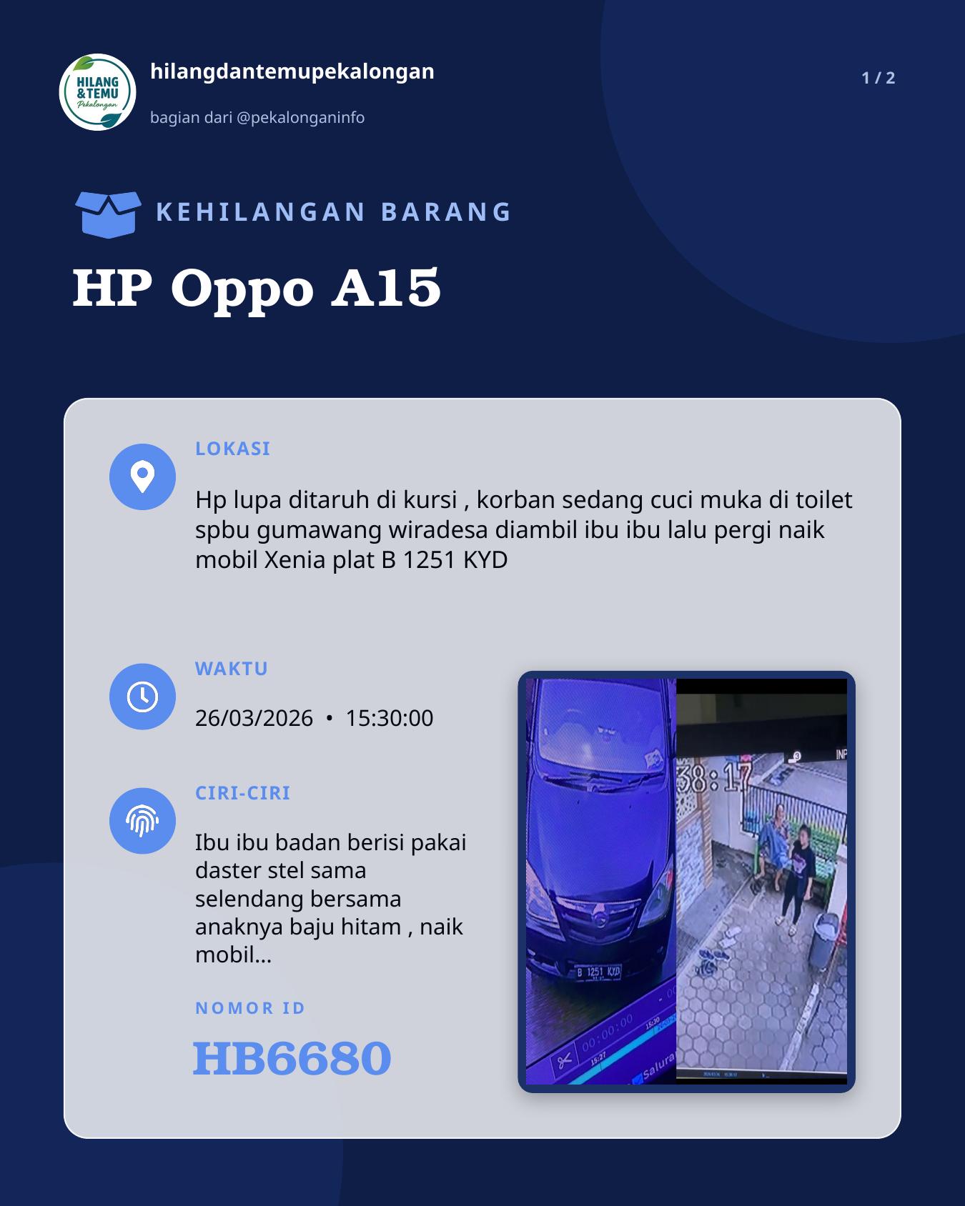 Slide 1 laporan HP Oppo A15