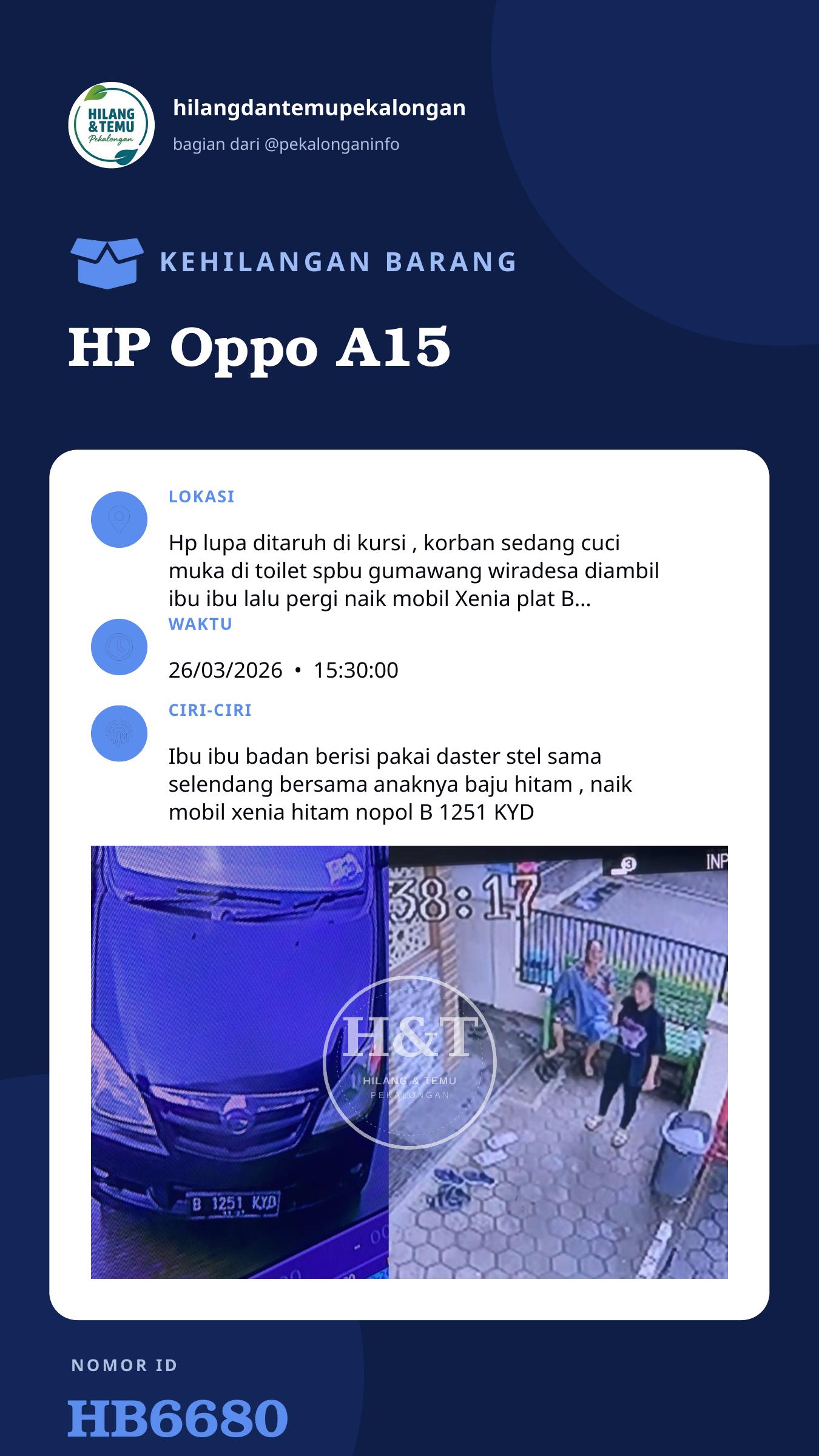Story 9:16 laporan HP Oppo A15