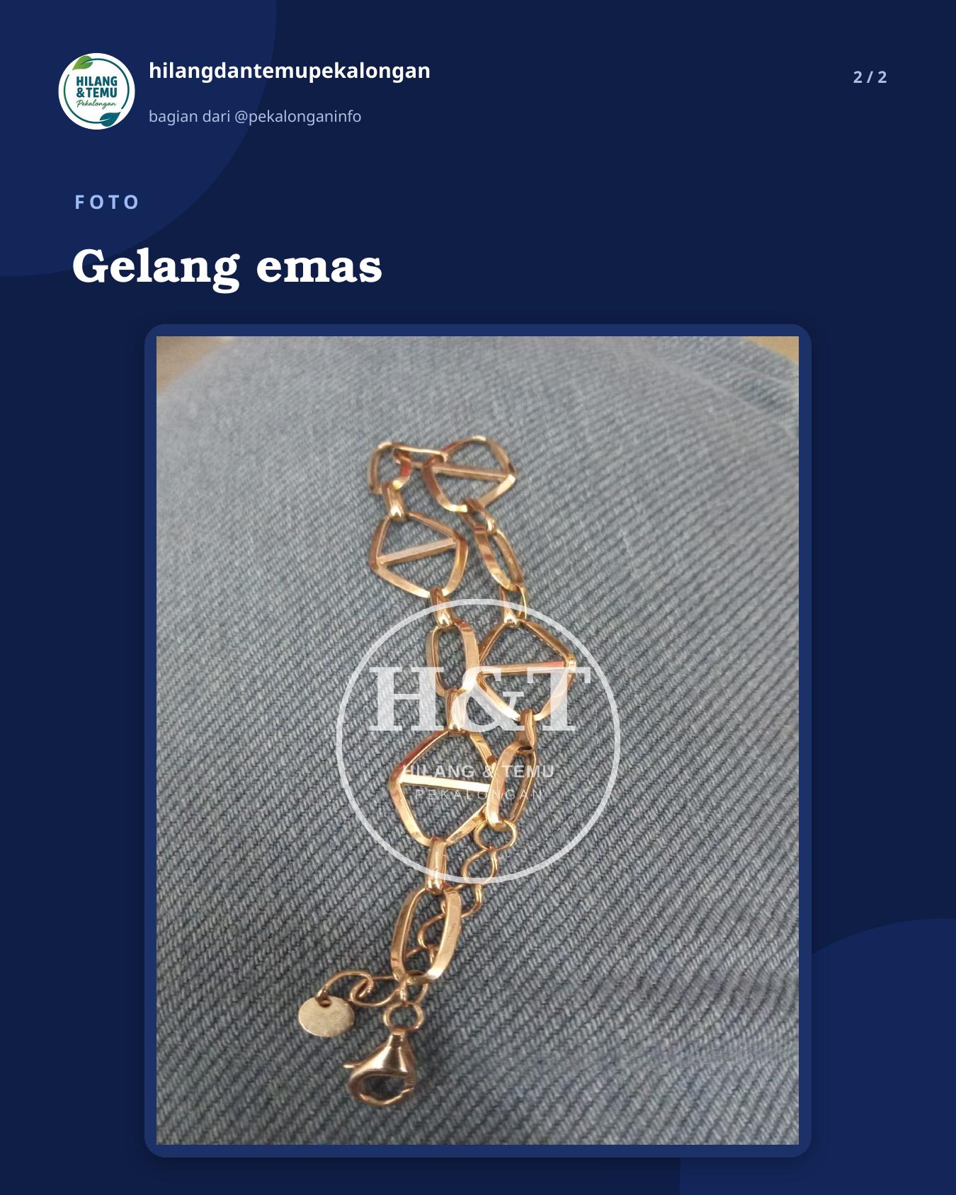 Slide 2 laporan Gelang emas