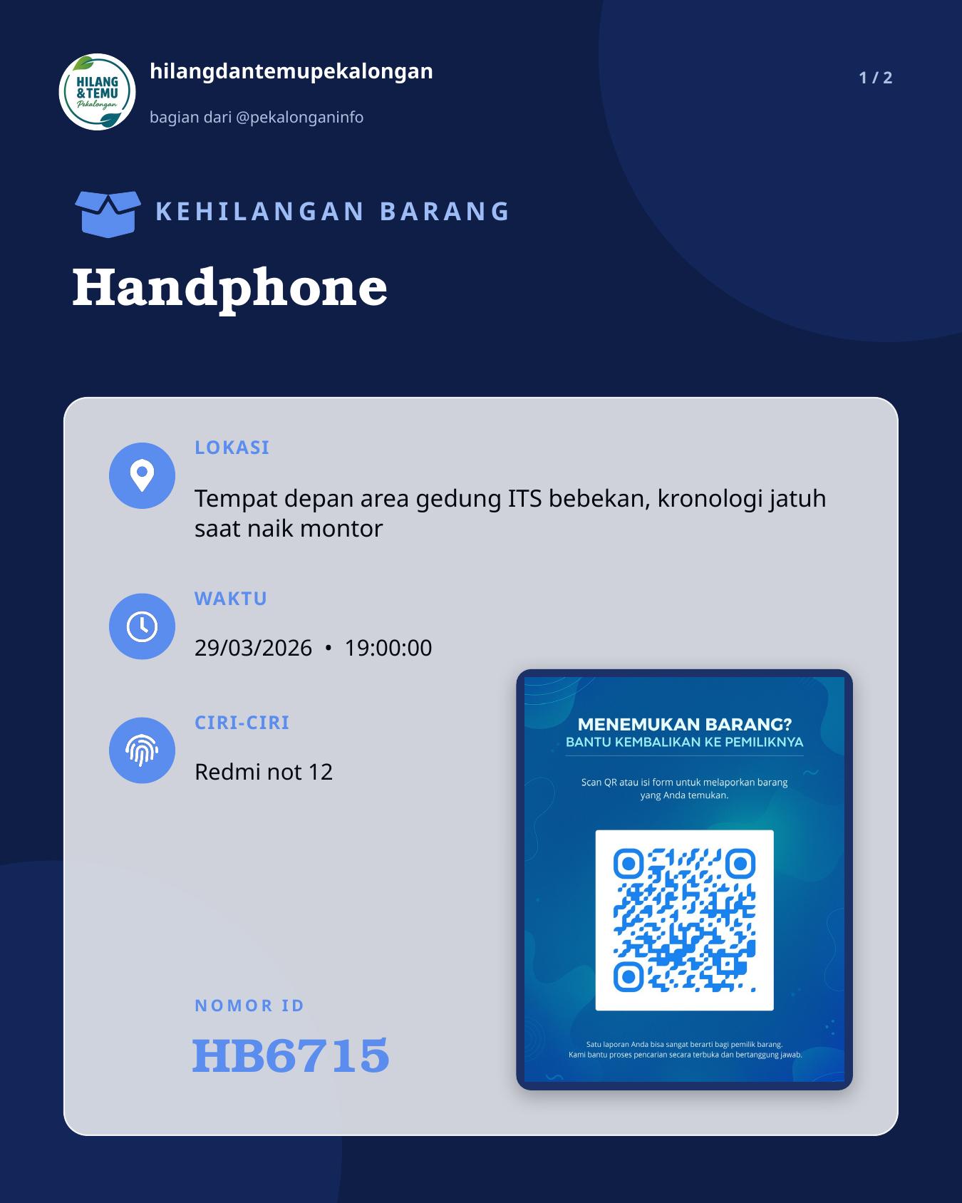 Slide 1 laporan Handphone