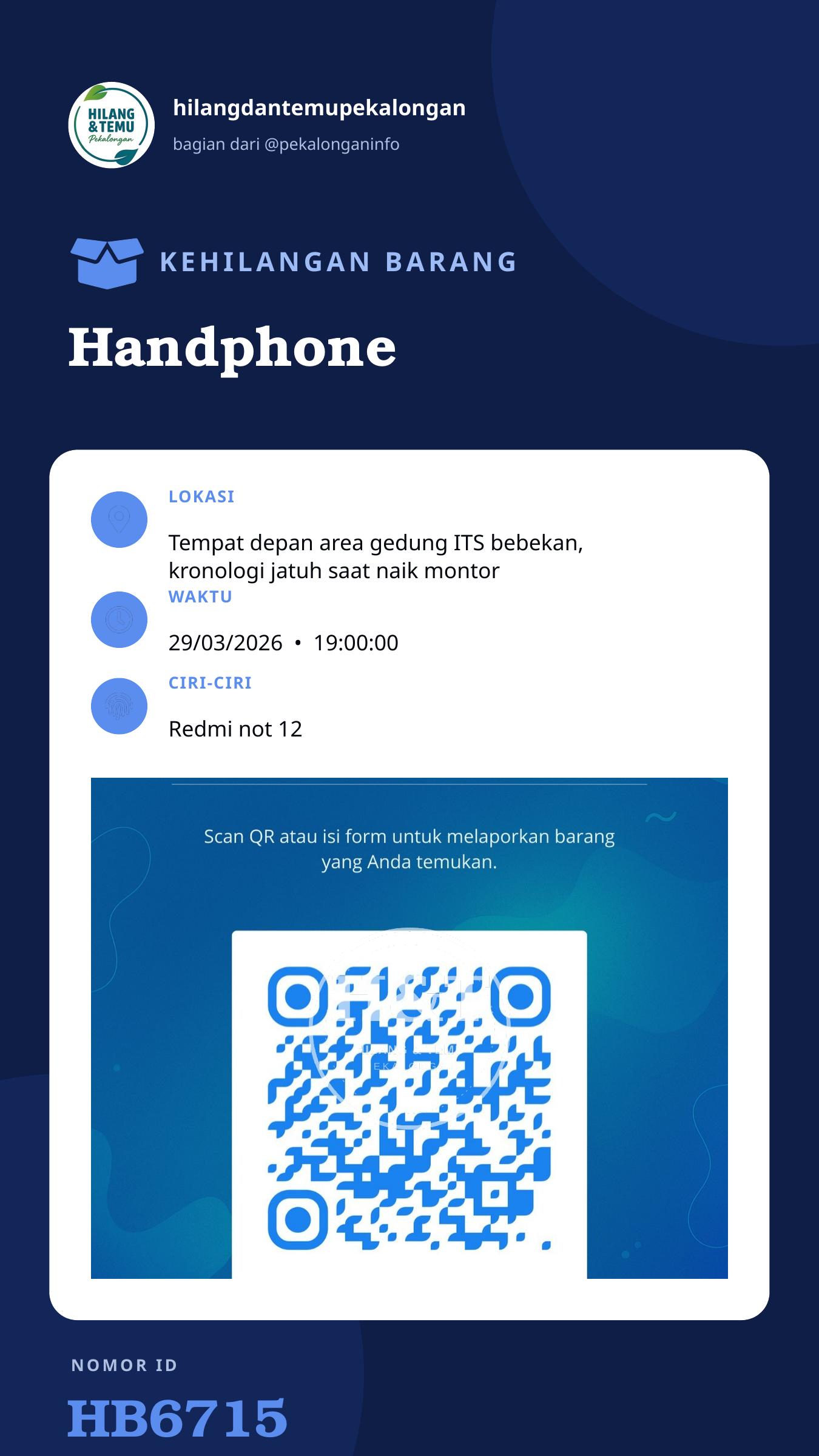 Story 9:16 laporan Handphone