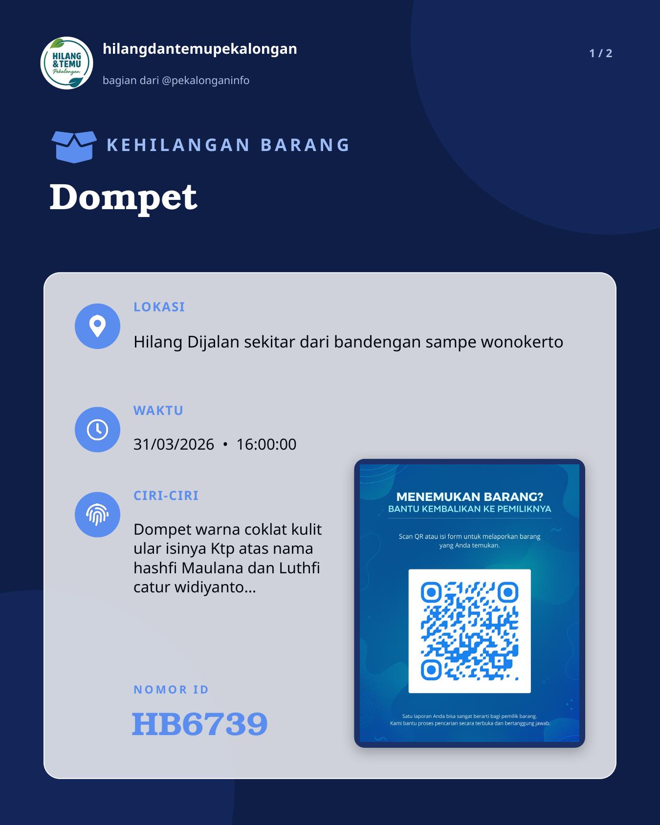 Slide 1 laporan Dompet