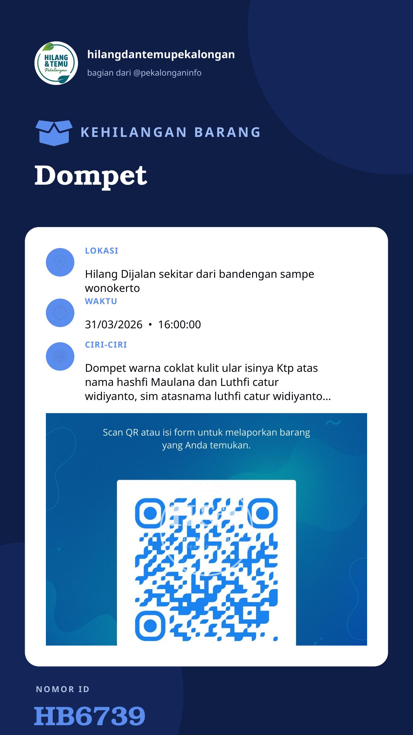 Story 9:16 laporan Dompet