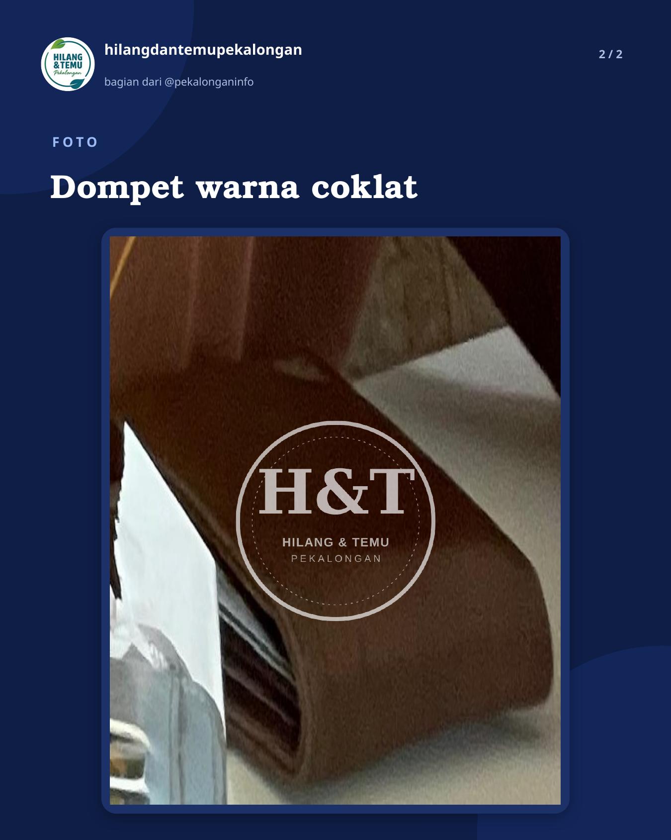 Slide 2 laporan Dompet warna coklat