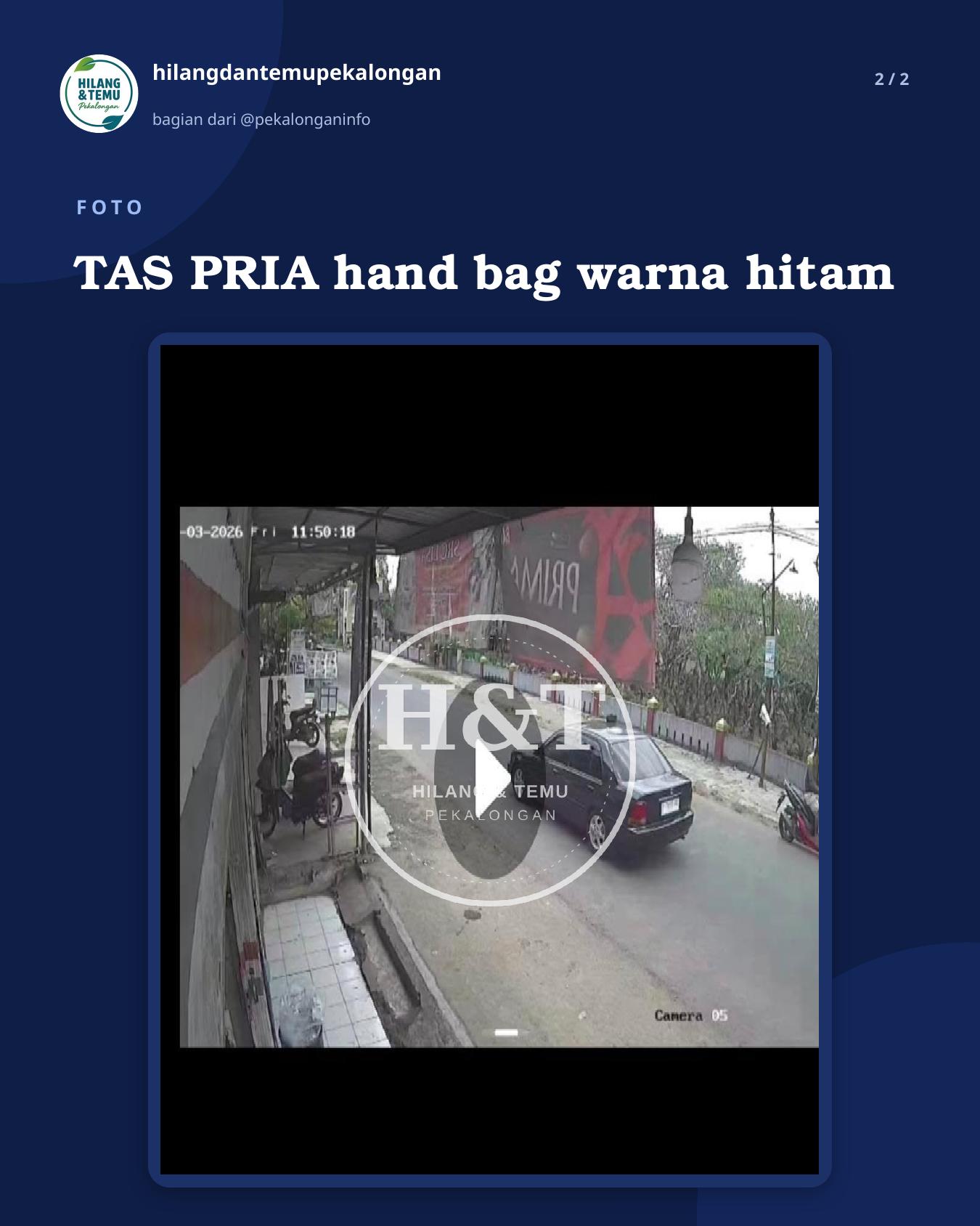 Slide 2 laporan TAS PRIA hand bag warna hitam