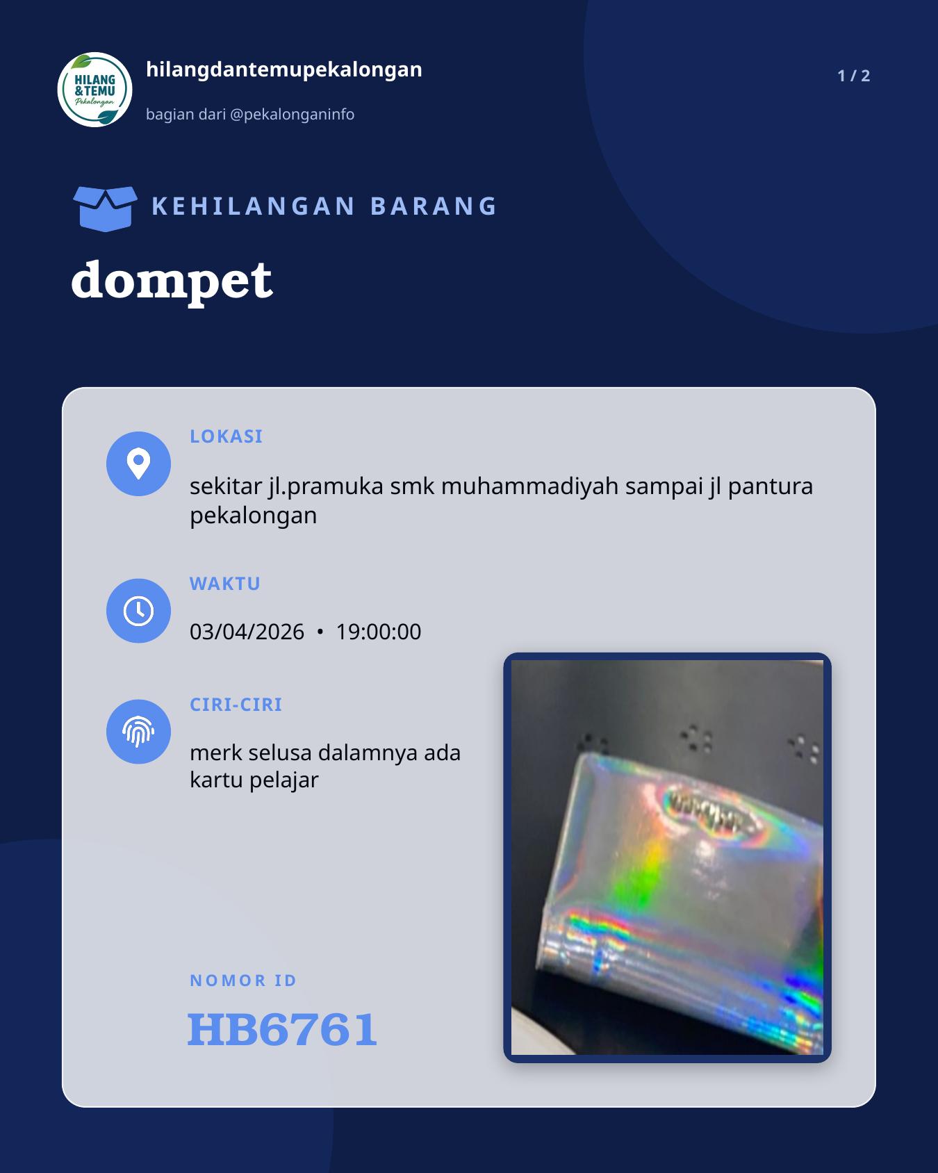 Slide 1 laporan dompet