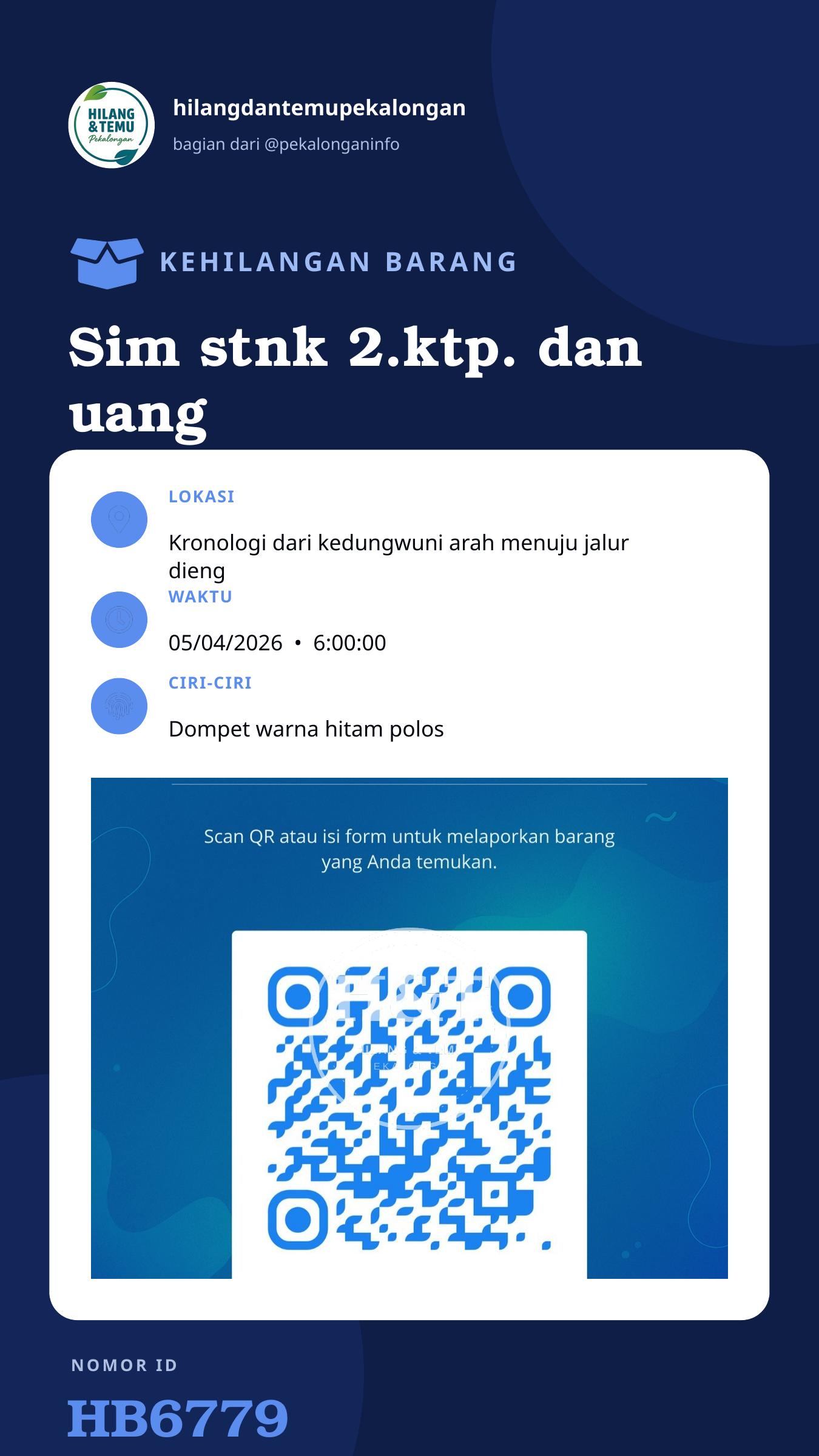 Story 9:16 laporan Sim stnk 2.ktp. dan uang