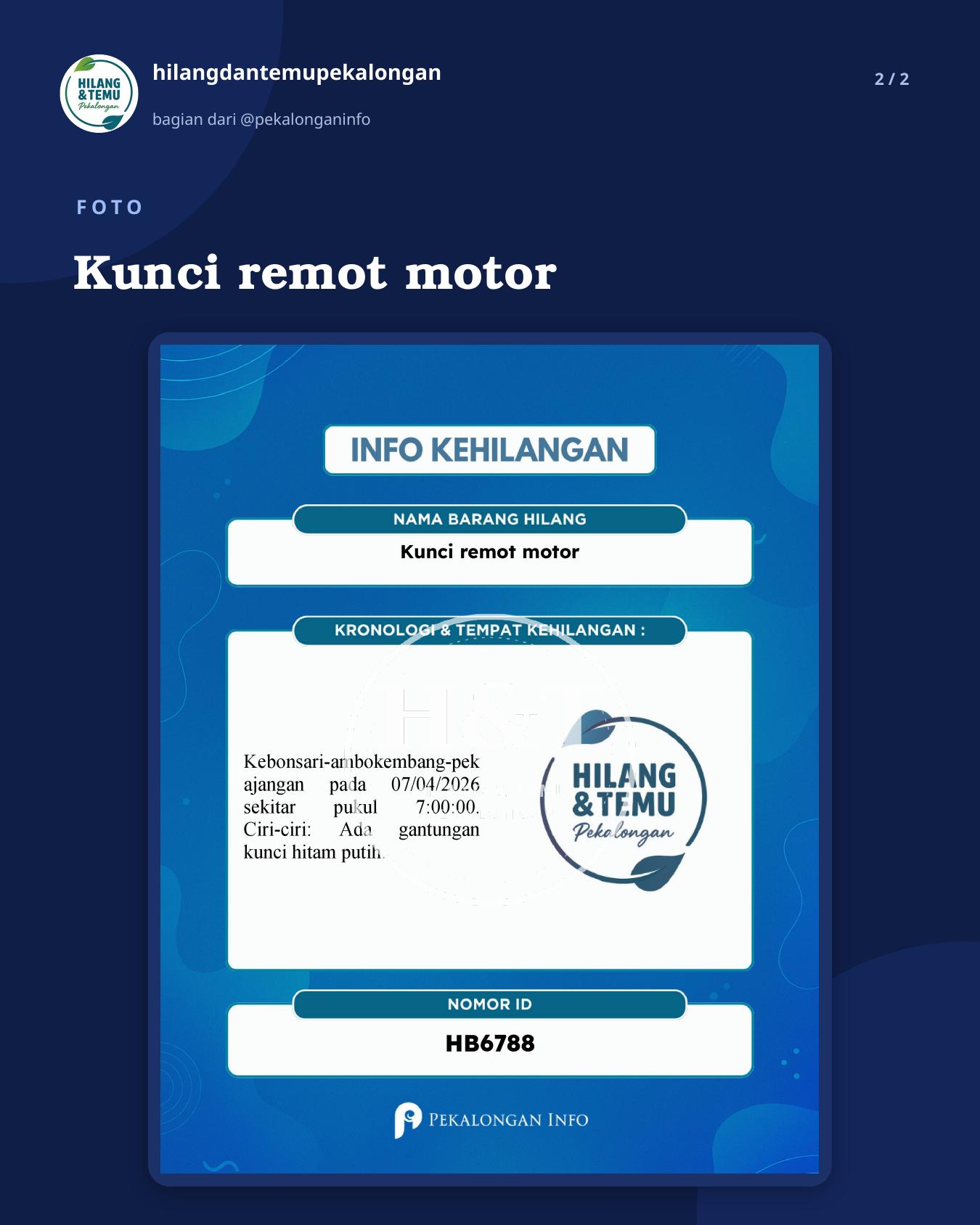 Slide 2 laporan Kunci remot motor