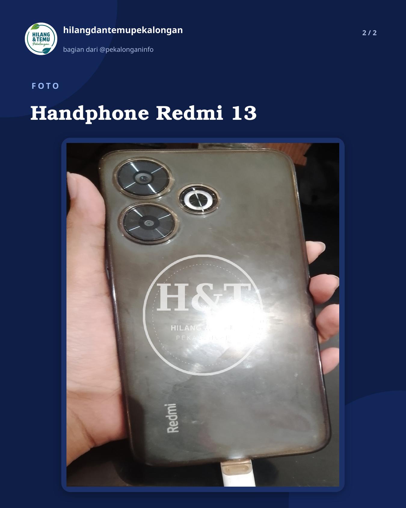 Slide 2 laporan Handphone Redmi 13