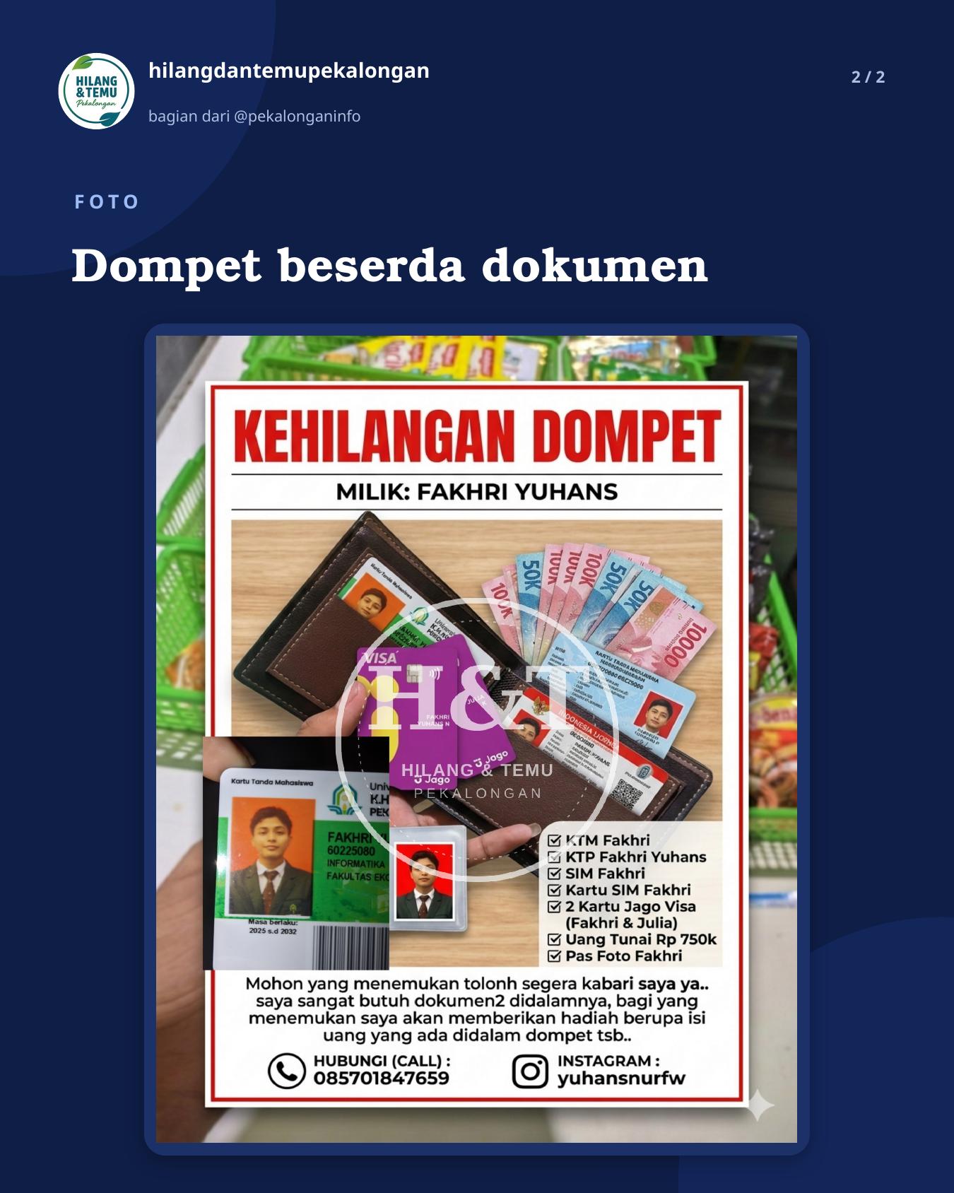 Slide 2 laporan Dompet beserda dokumen