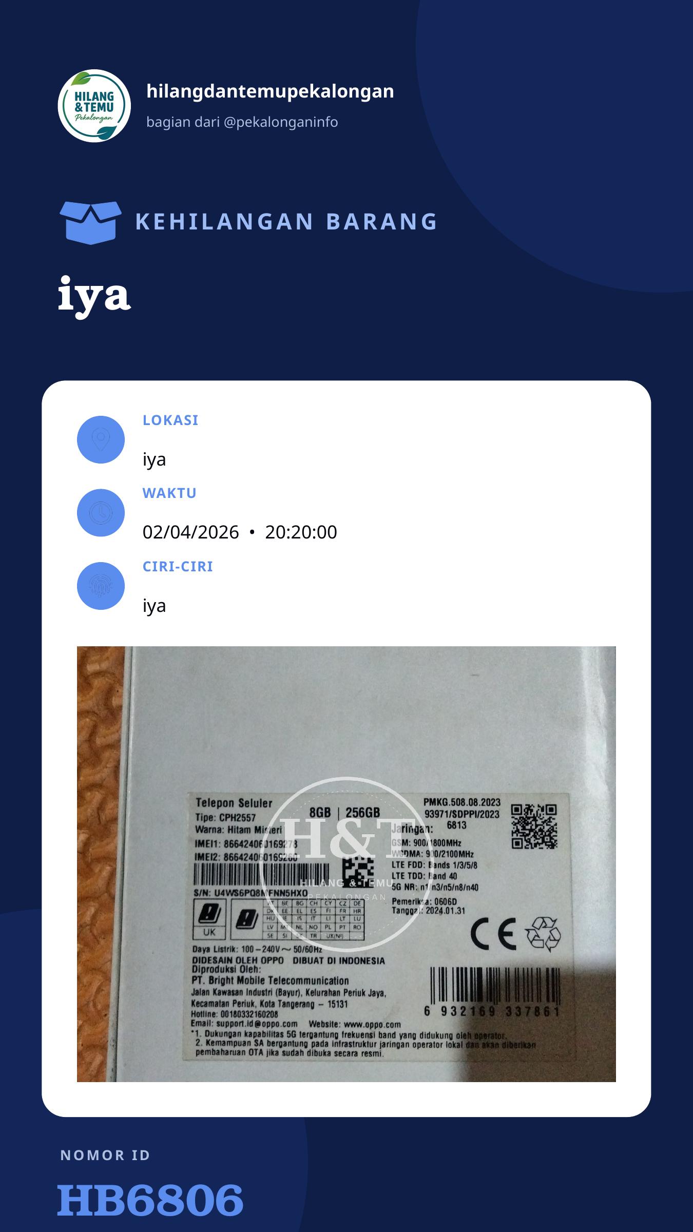 Story 9:16 laporan iya