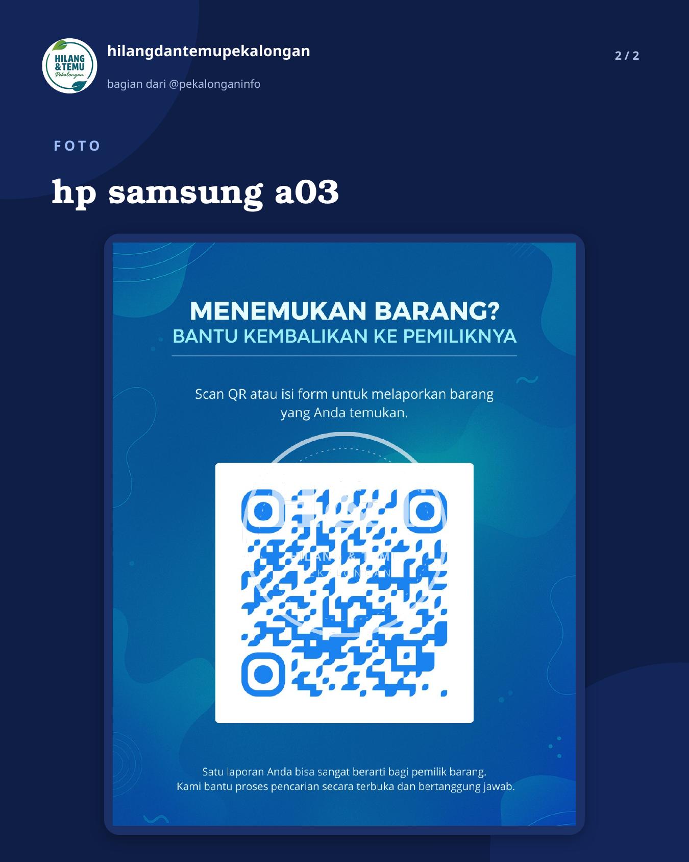 Slide 2 laporan hp samsung a03