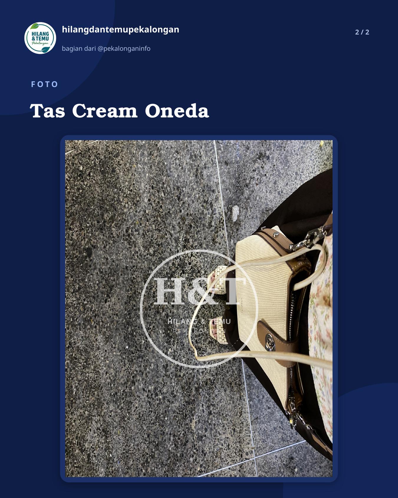 Slide 2 laporan Tas Cream Oneda