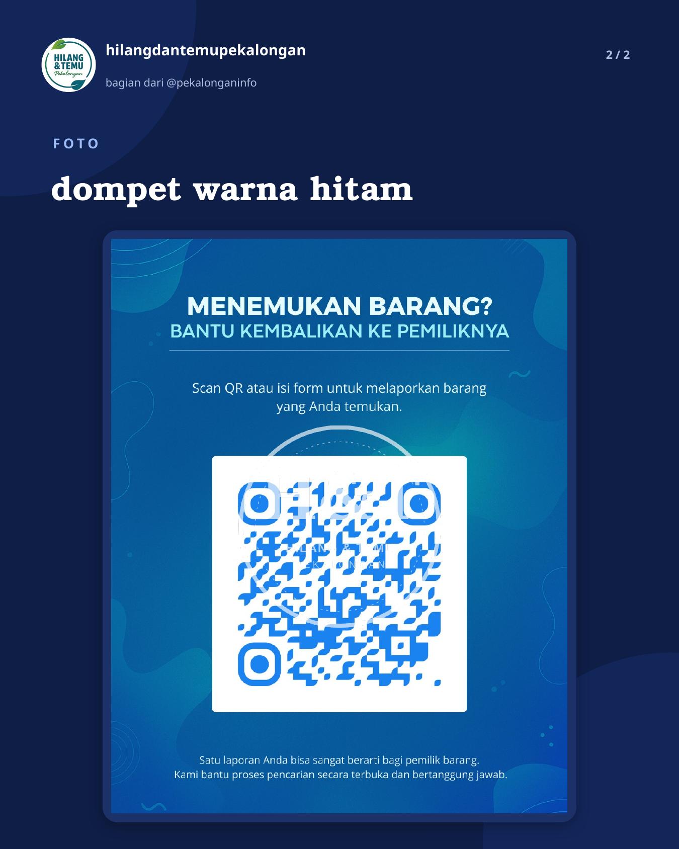 Slide 2 laporan dompet warna hitam