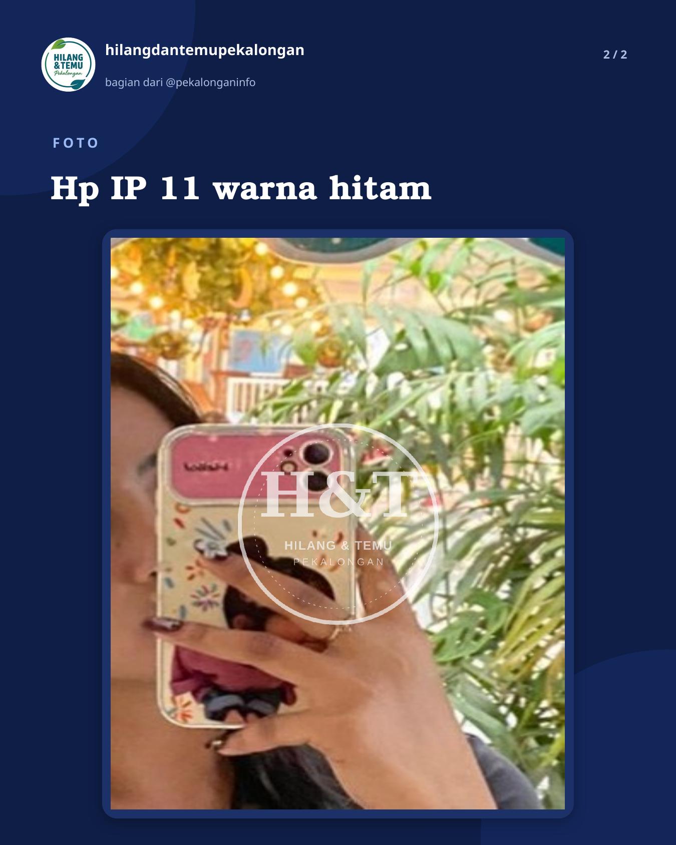 Slide 2 laporan Hp IP 11 warna hitam