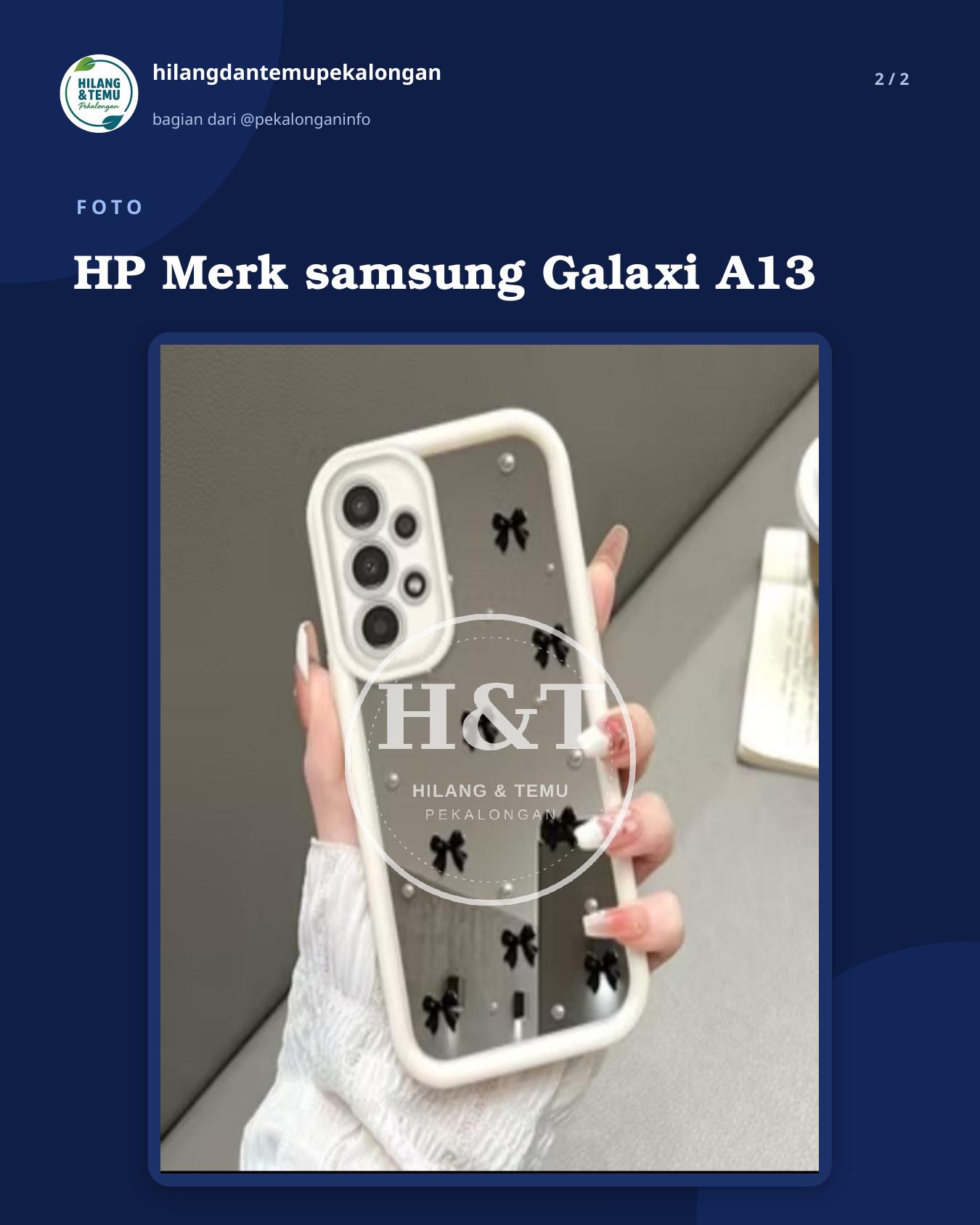 Slide 2 laporan HP Merk samsung Galaxi A13