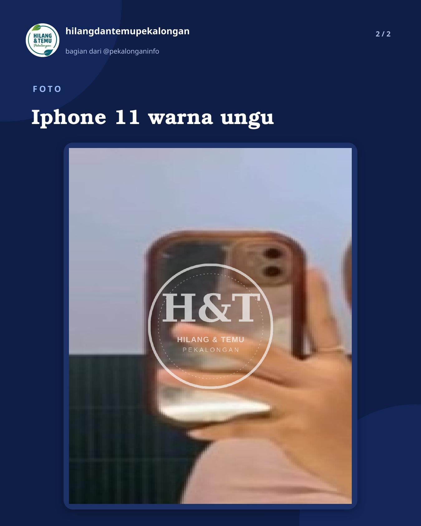 Slide 2 laporan Iphone 11 warna ungu