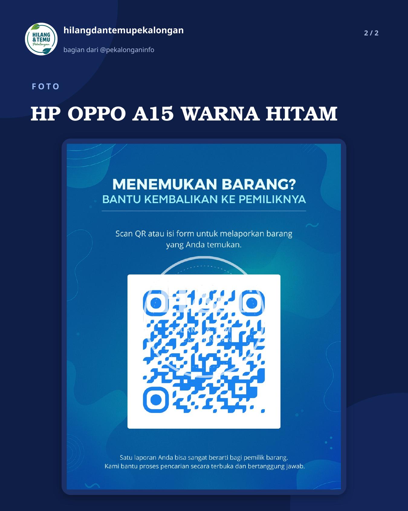 Slide 2 laporan HP OPPO A15 WARNA HITAM