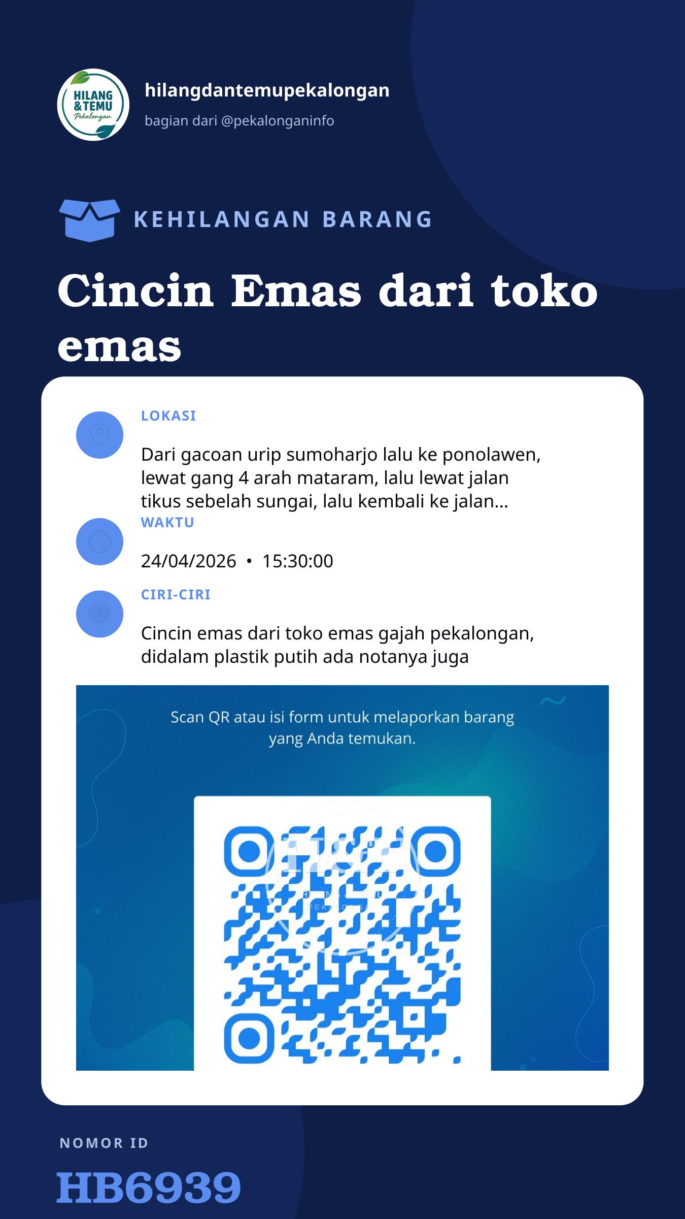 Story 9:16 laporan Cincin Emas dari toko emas gajah ukuran 12 baru masih ada nota