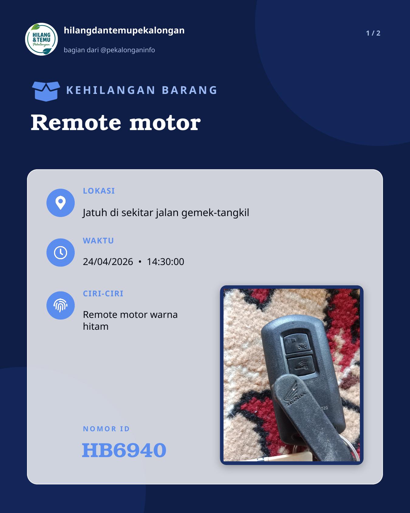 Slide 1 laporan Remote motor