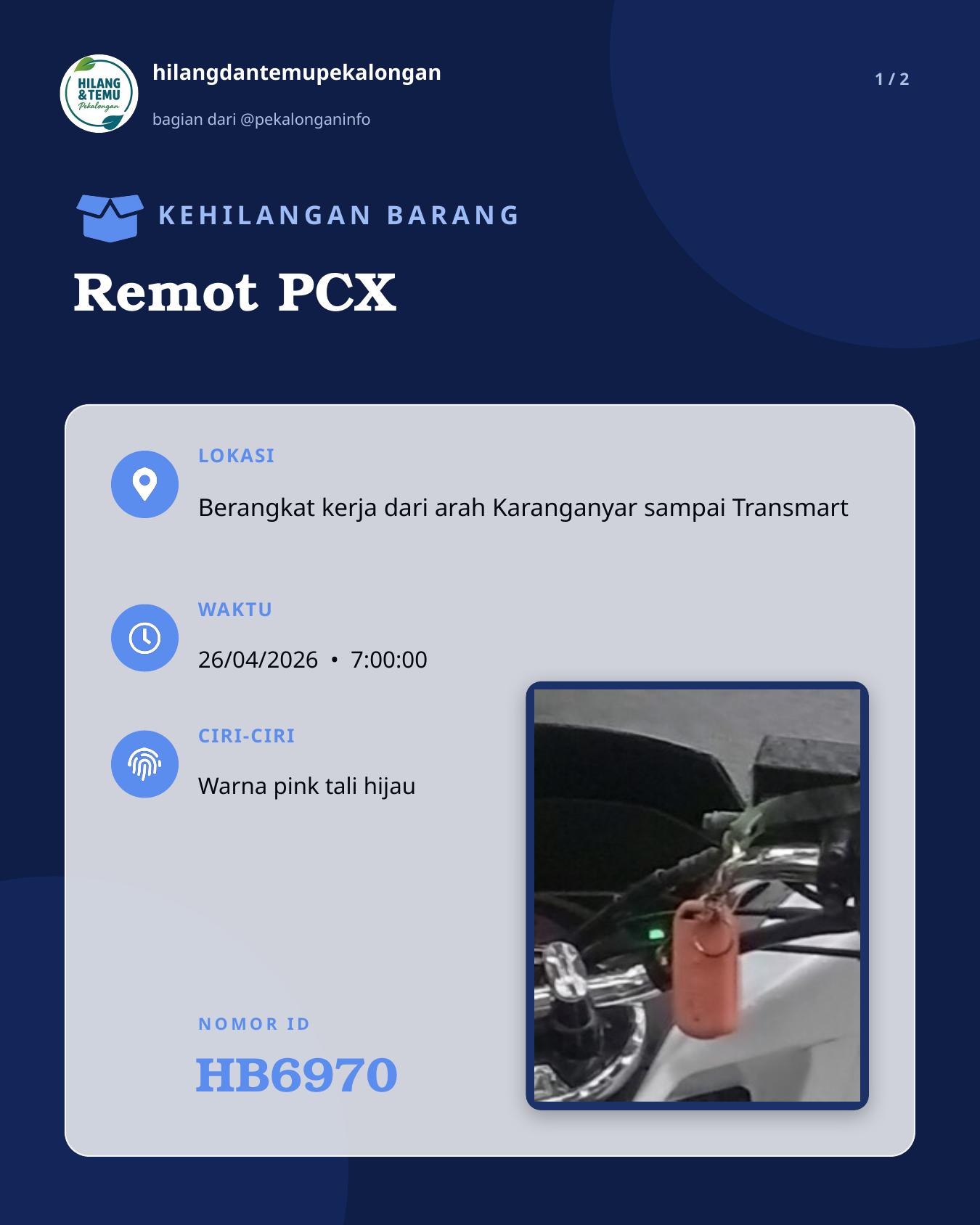 Slide 1 laporan Remot PCX