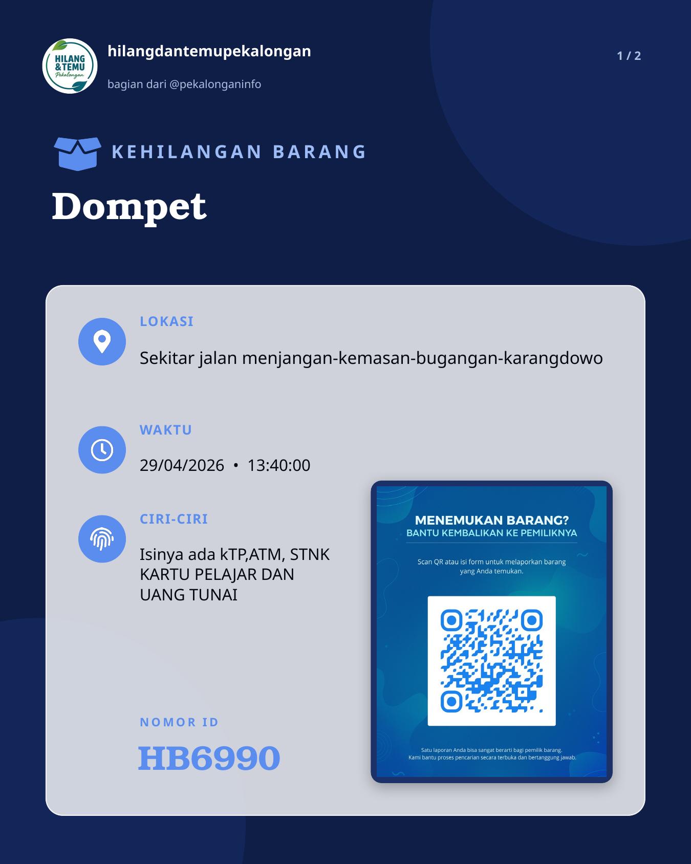 Slide 1 laporan Dompet