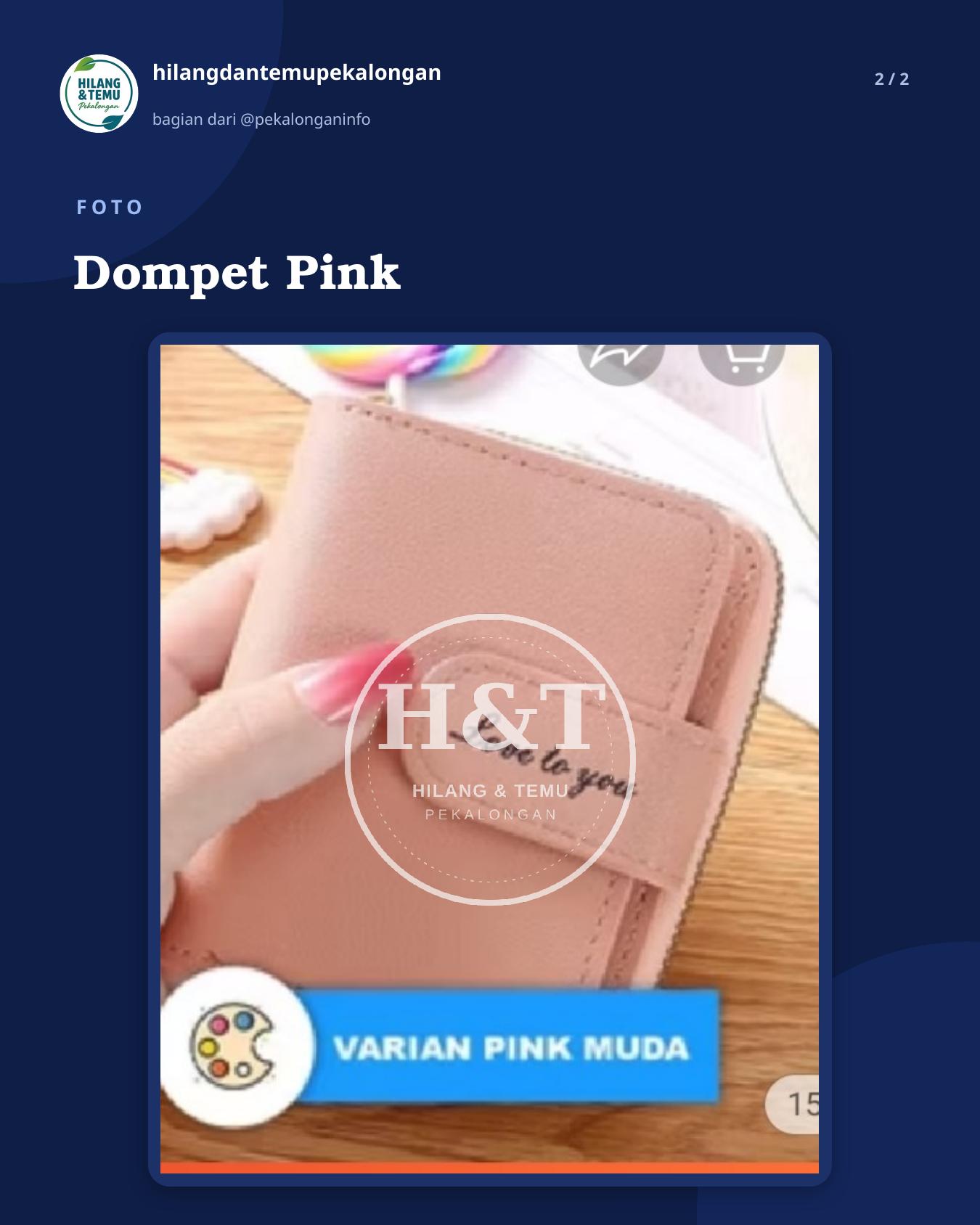 Slide 2 laporan Dompet Pink