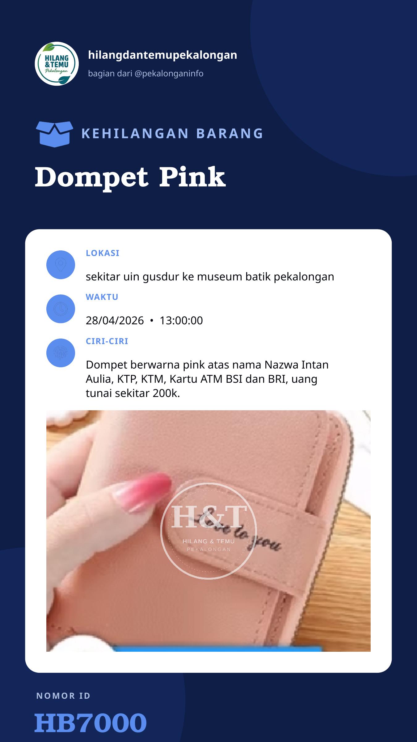 Story 9:16 laporan Dompet Pink