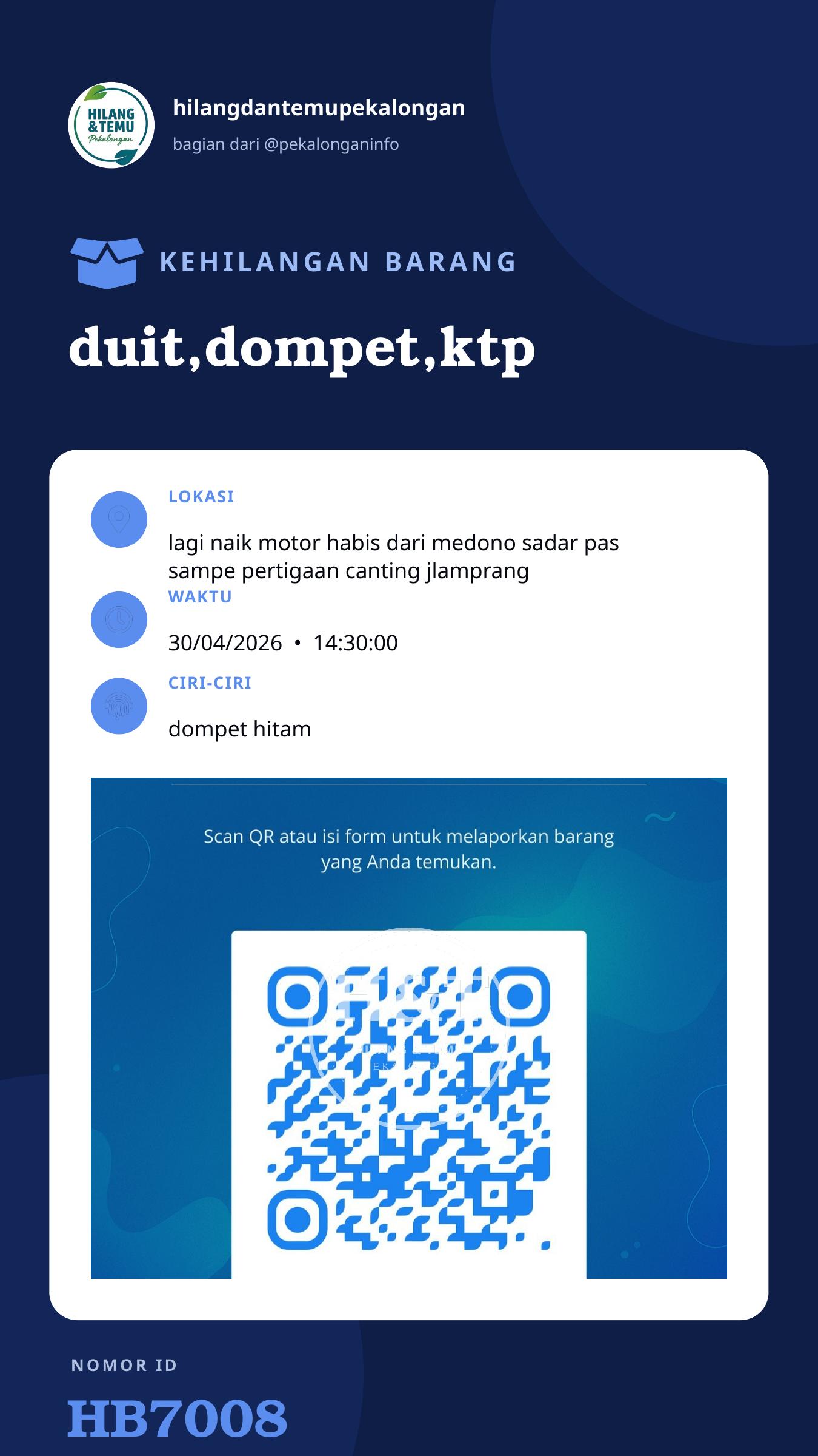 Story 9:16 laporan duit,dompet,ktp