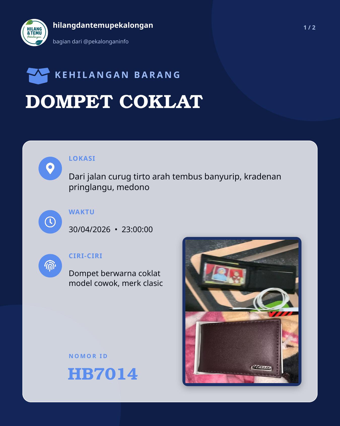 Slide 1 laporan DOMPET COKLAT