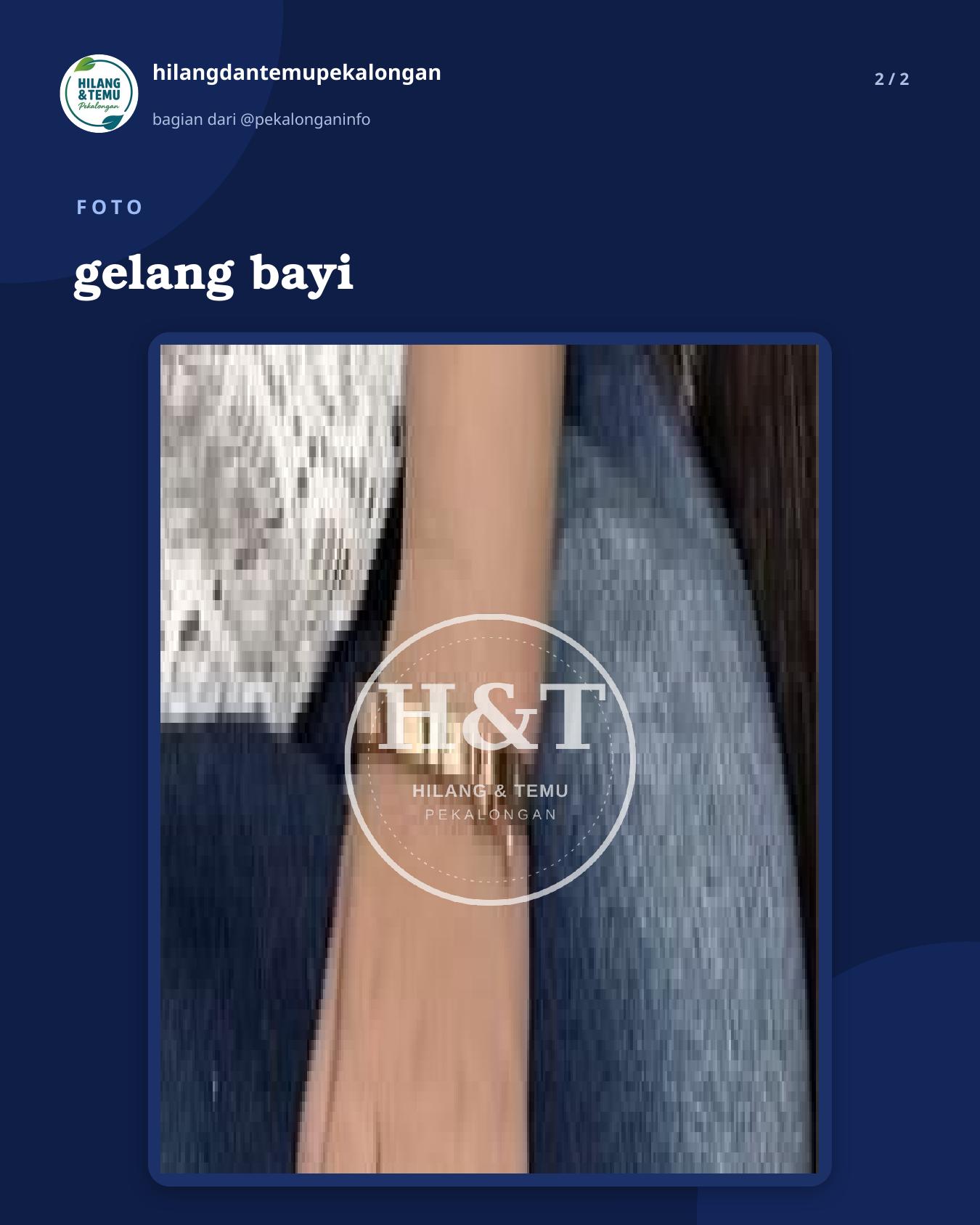 Slide 2 laporan gelang bayi