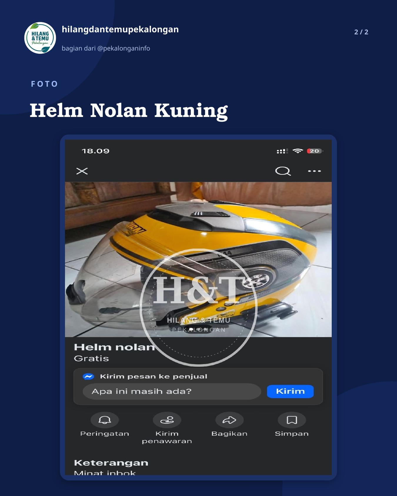 Slide 2 laporan Helm Nolan Kuning