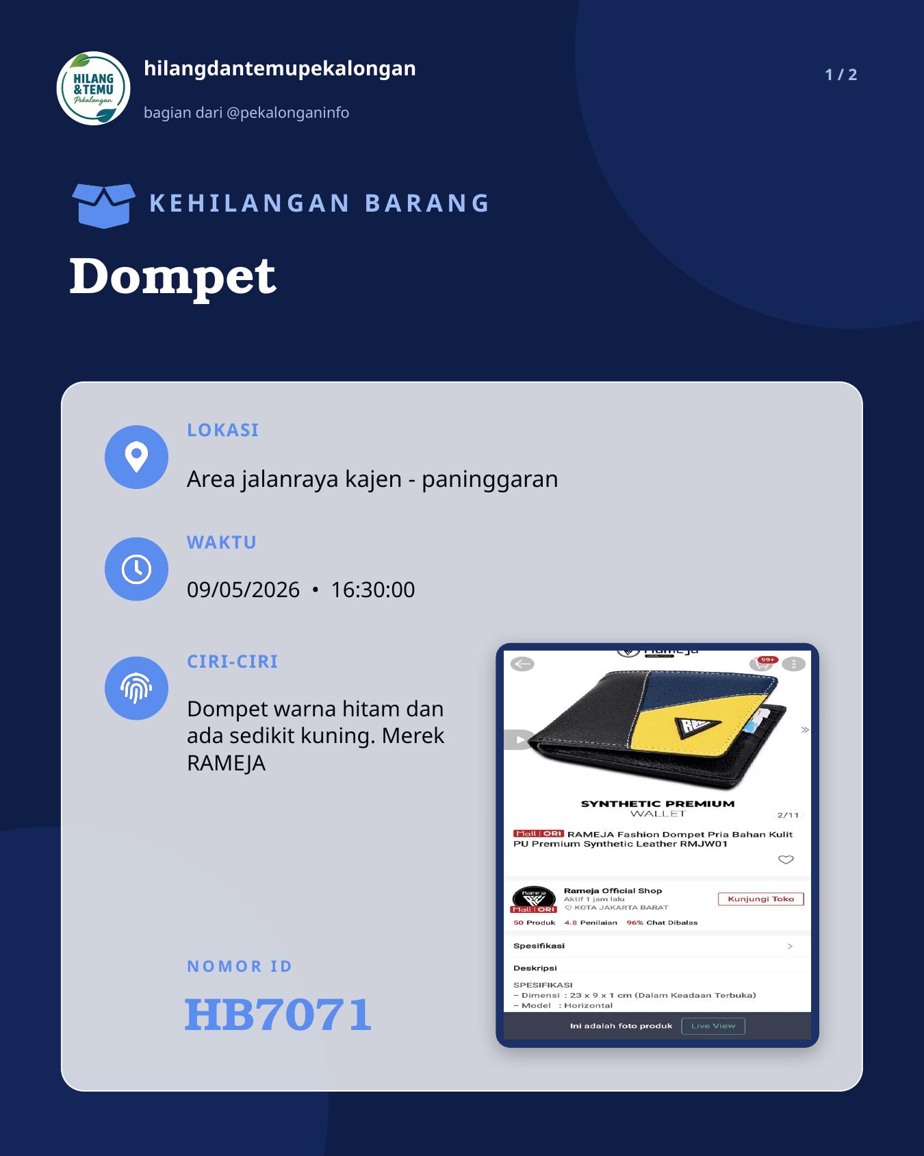 Slide 1 laporan Dompet