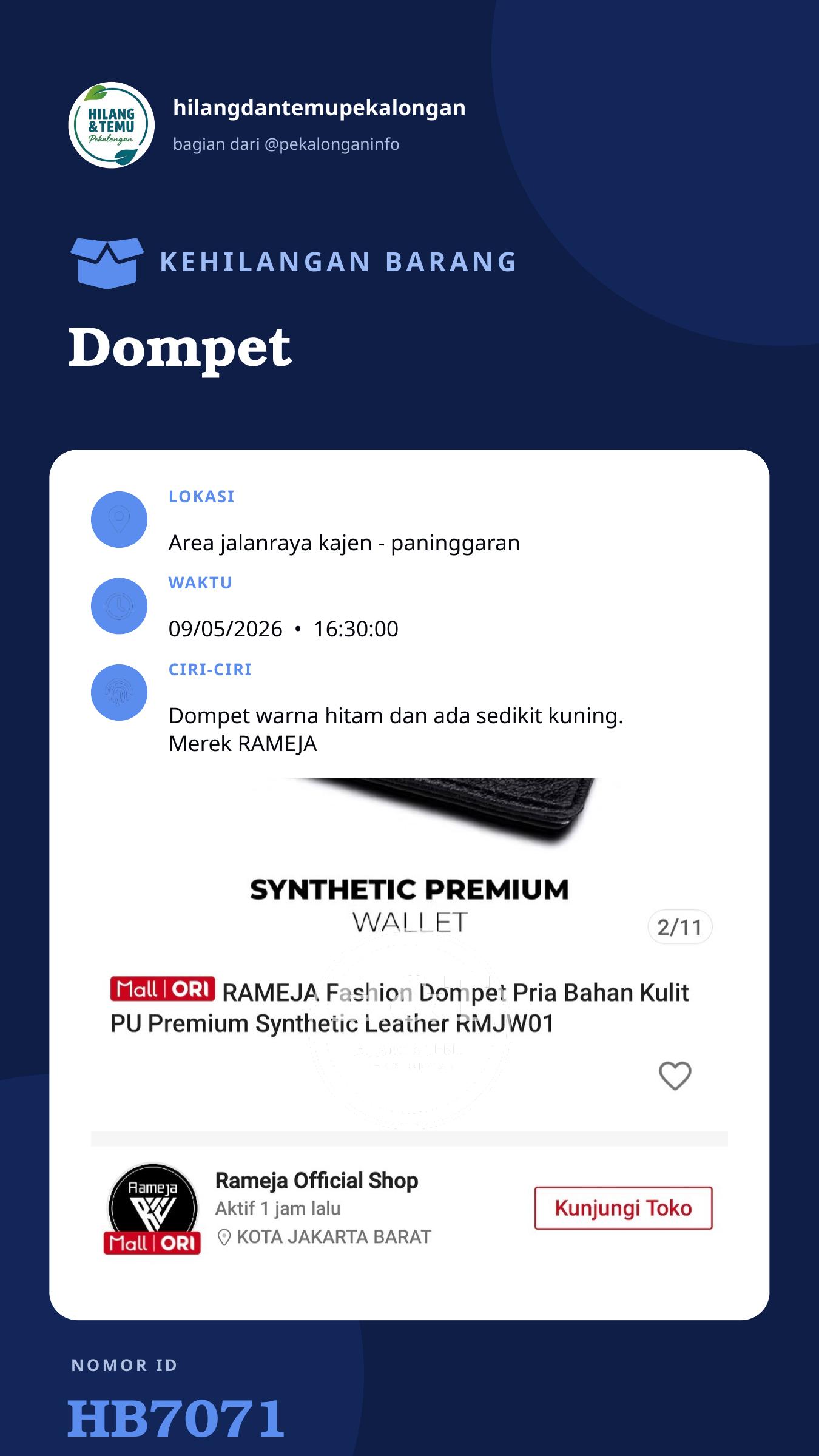 Story 9:16 laporan Dompet