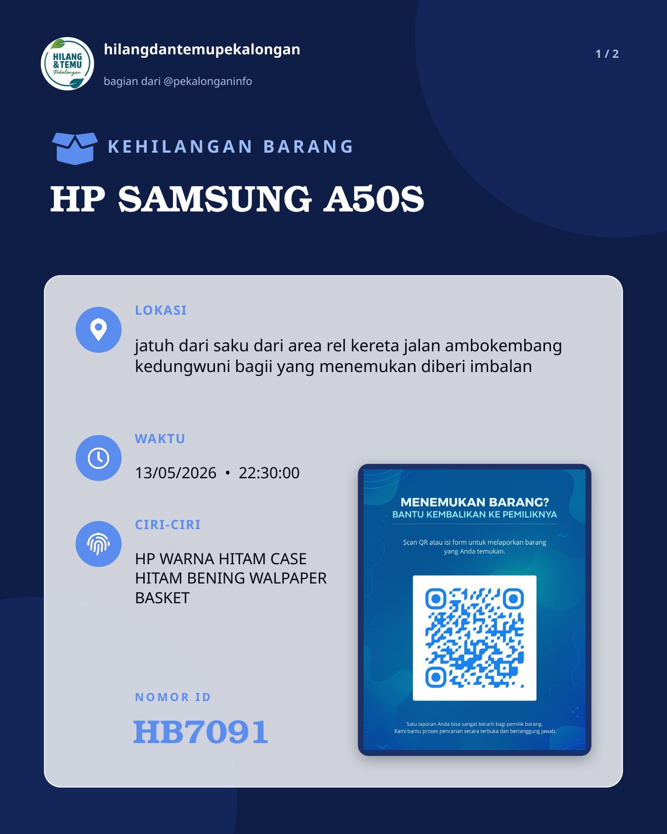 Slide 1 laporan HP SAMSUNG A50S