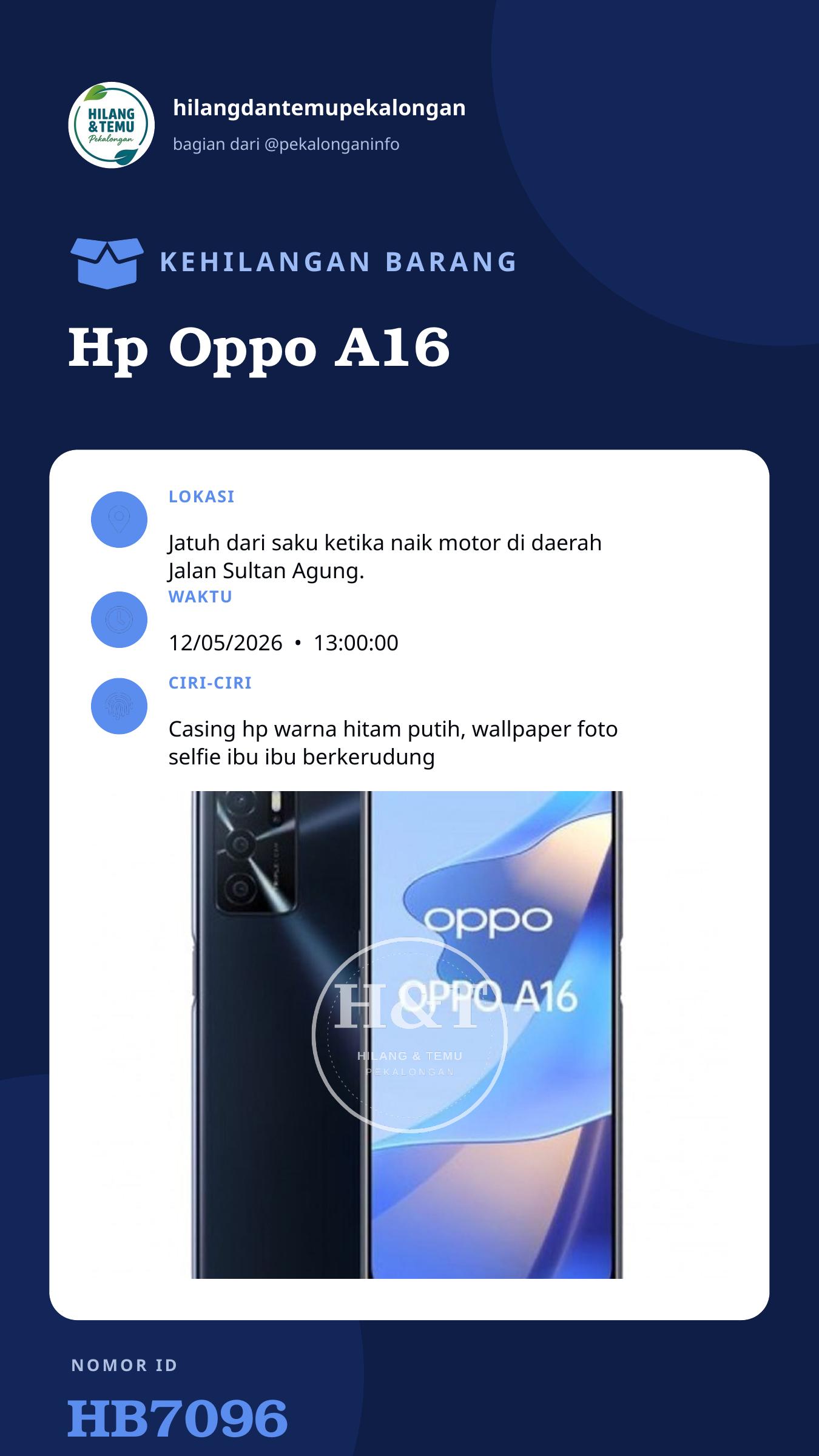 Story 9:16 laporan Hp Oppo A16