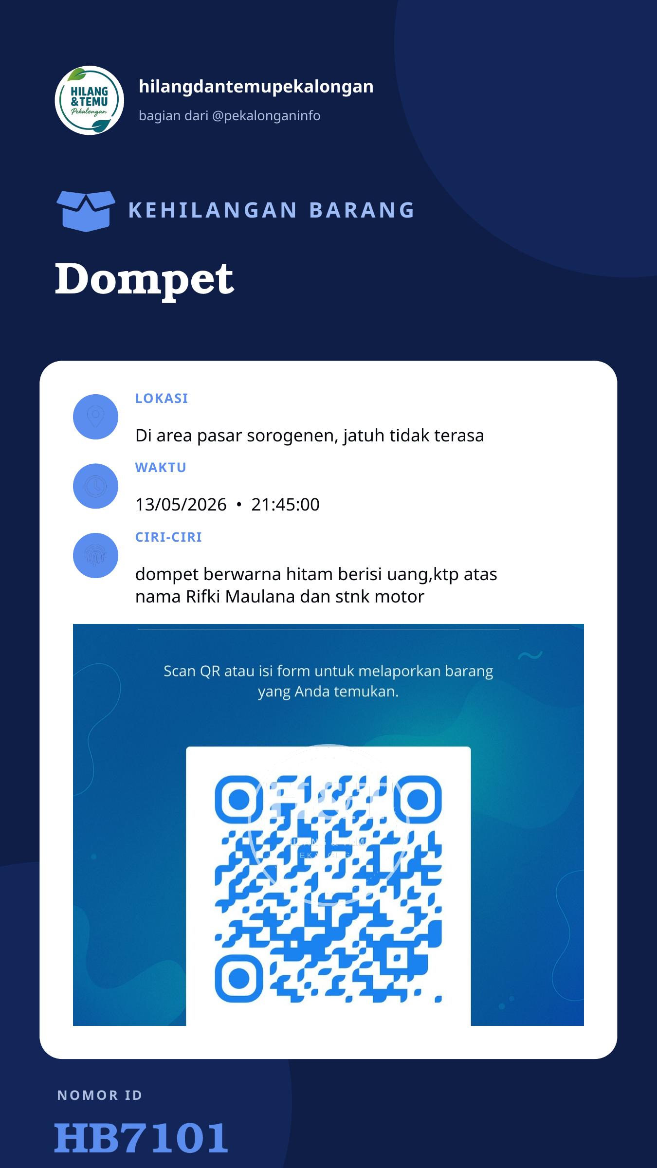 Story 9:16 laporan Dompet