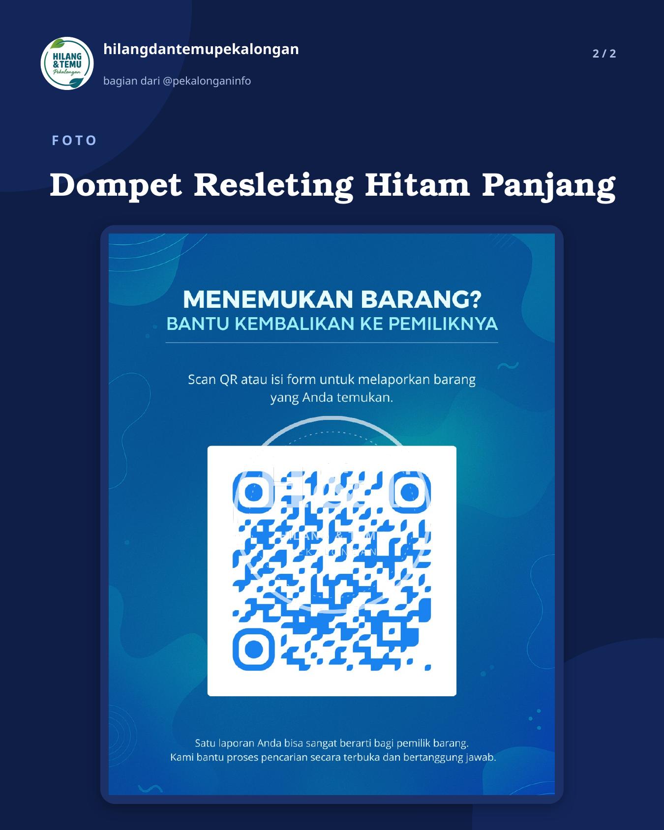 Slide 2 laporan Dompet Resleting Hitam Panjang