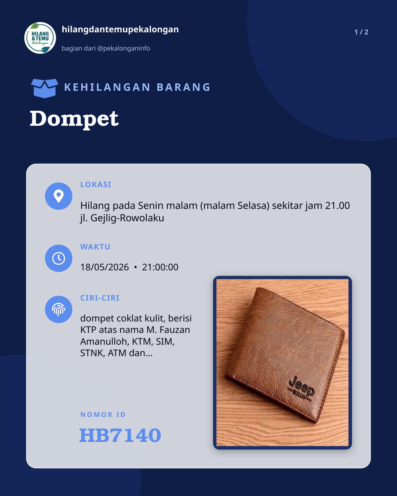 Slide 1 laporan Dompet