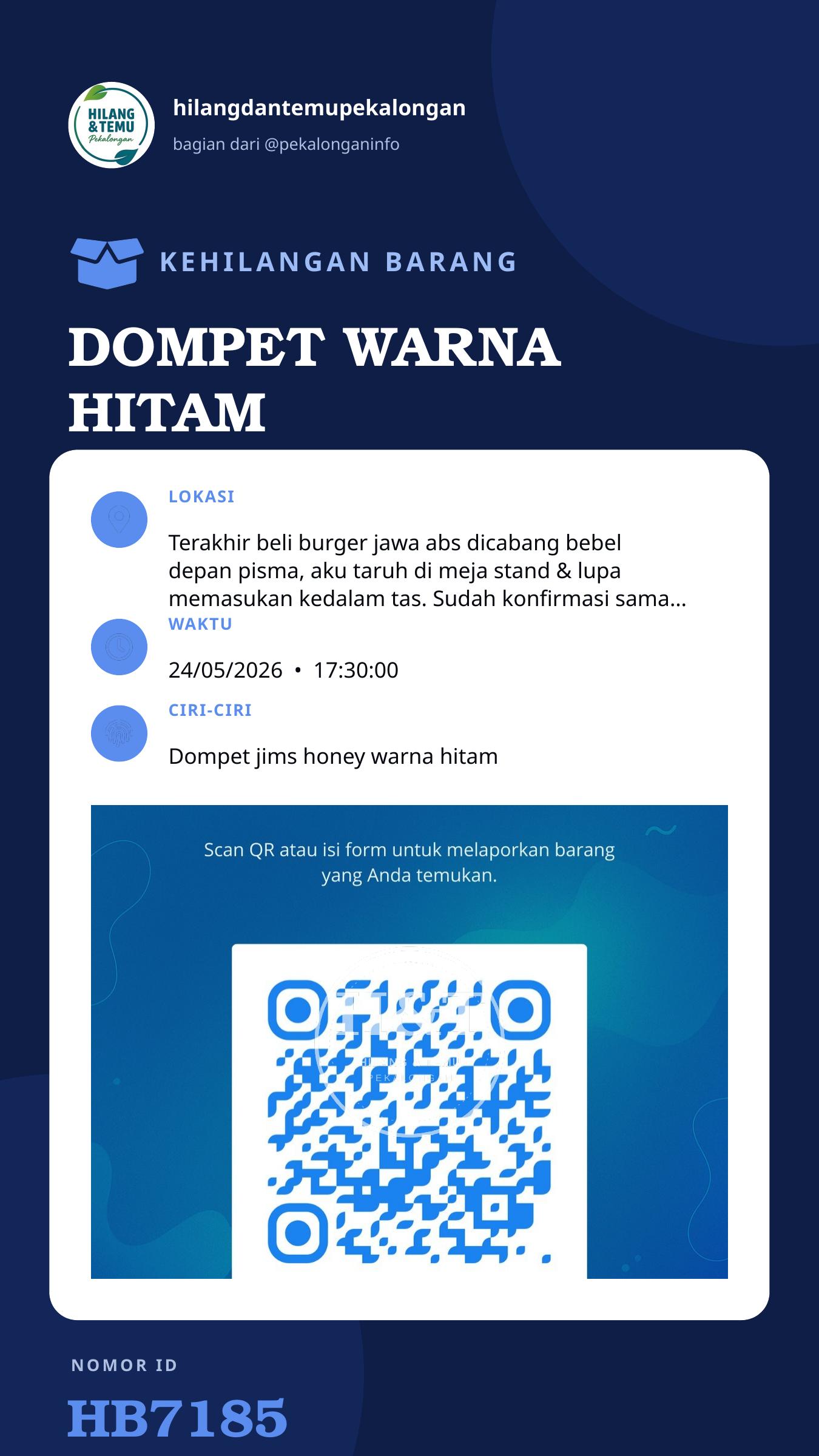 Story 9:16 laporan DOMPET WARNA HITAM