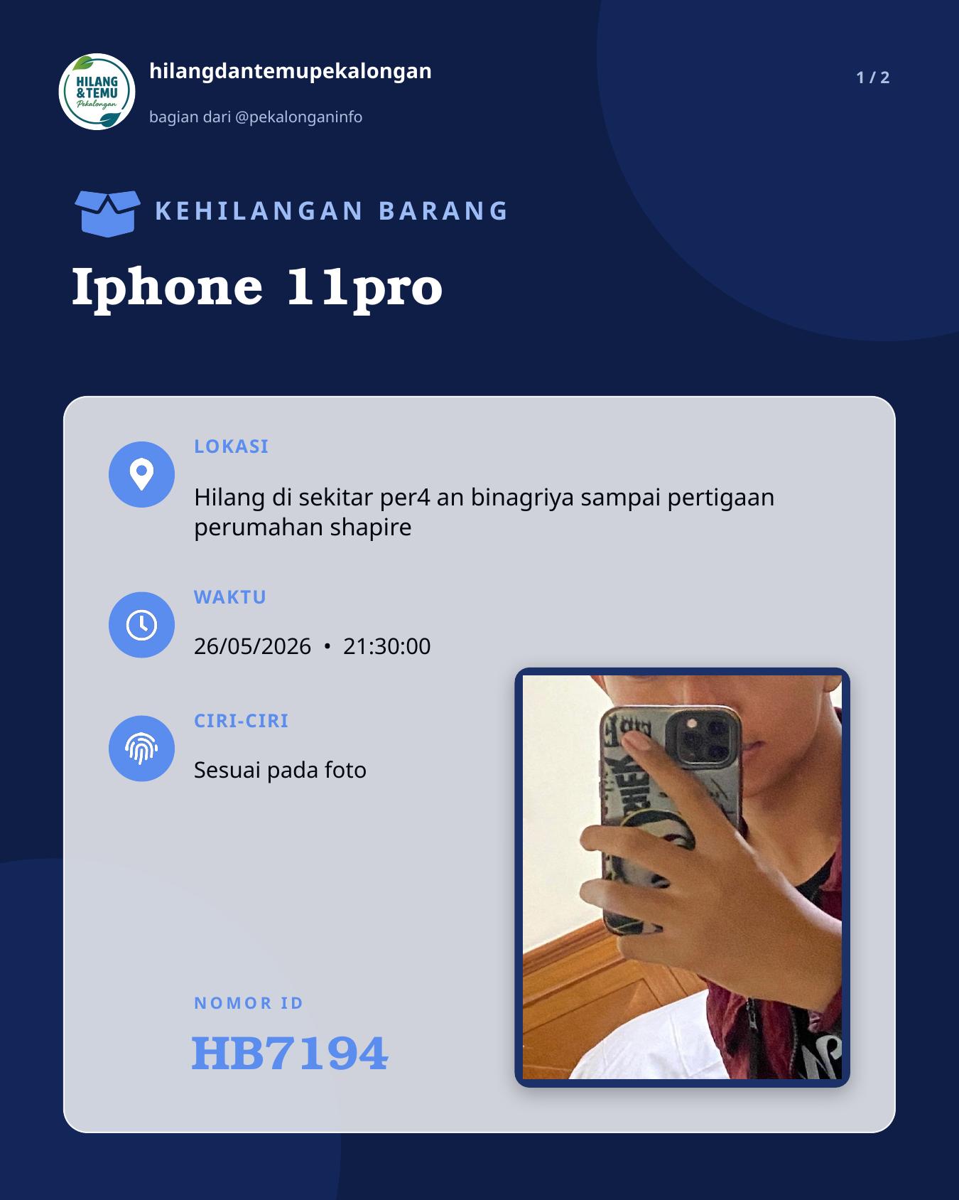 Slide 1 laporan Iphone 11pro