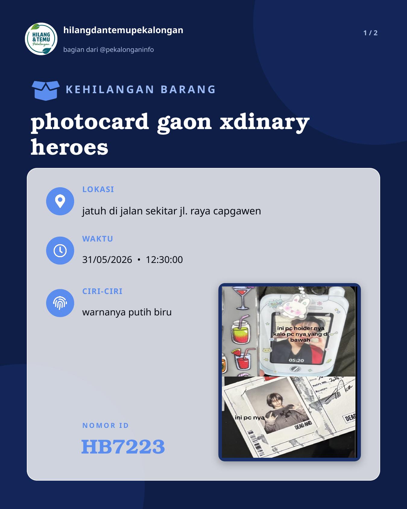 Slide 1 laporan photocard gaon xdinary heroes