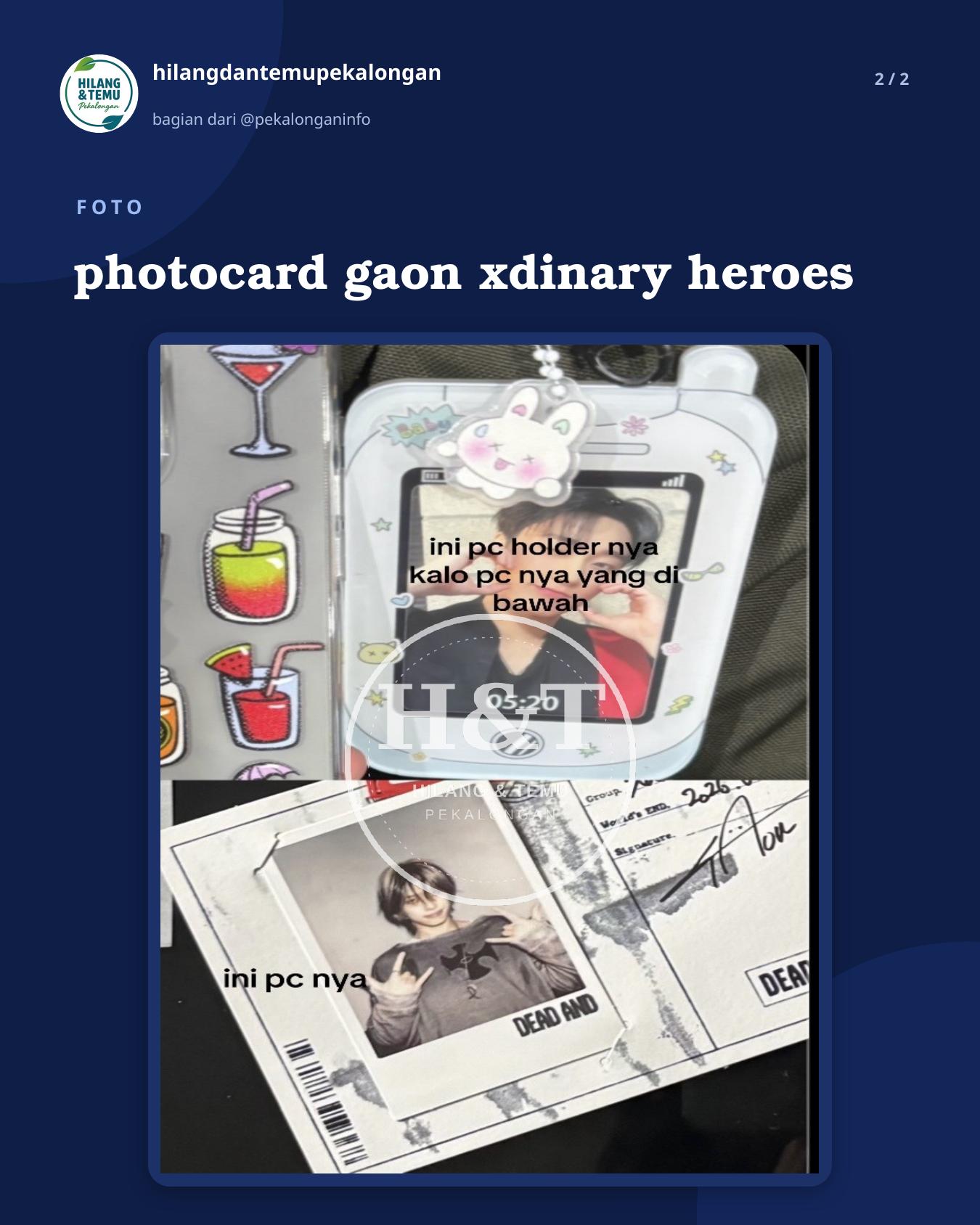 Slide 2 laporan photocard gaon xdinary heroes