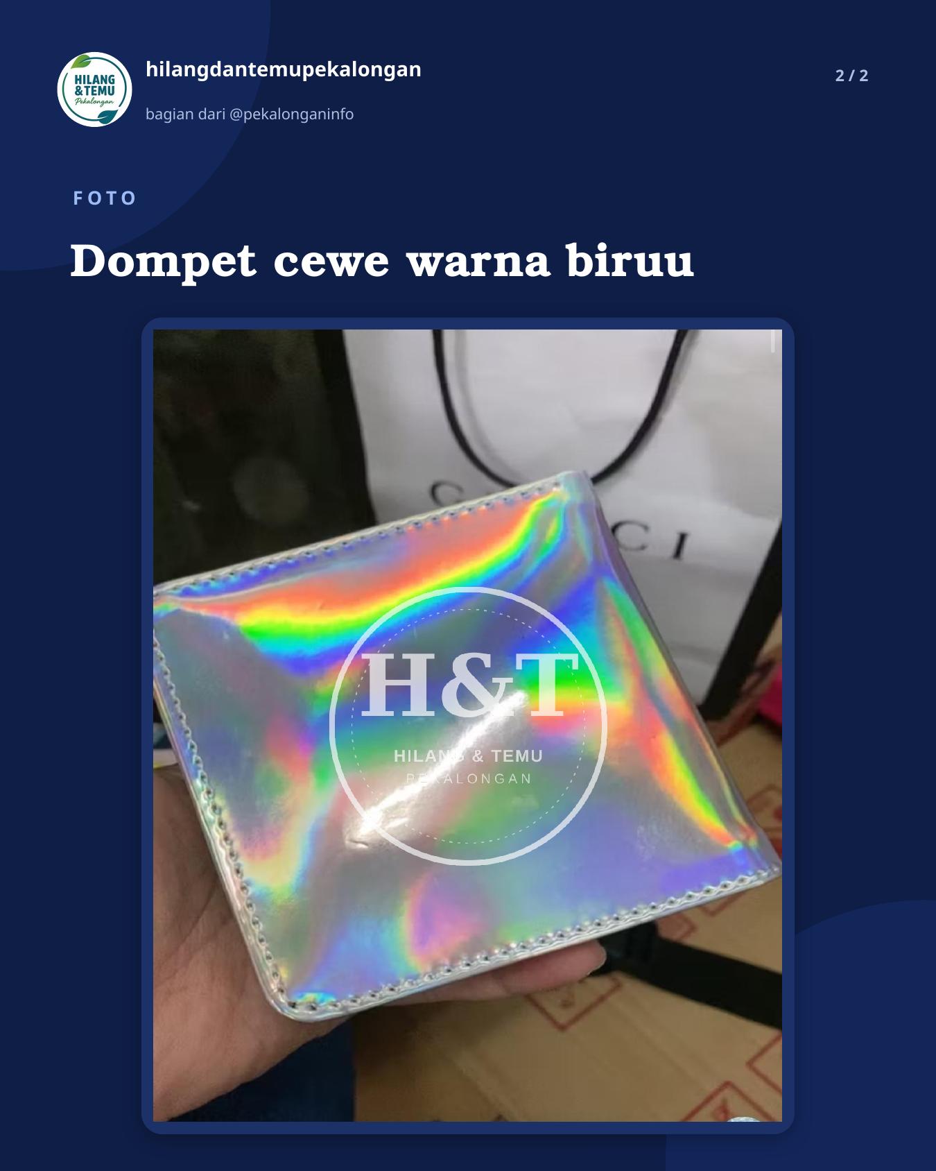Slide 2 laporan Dompet cewe warna biruu